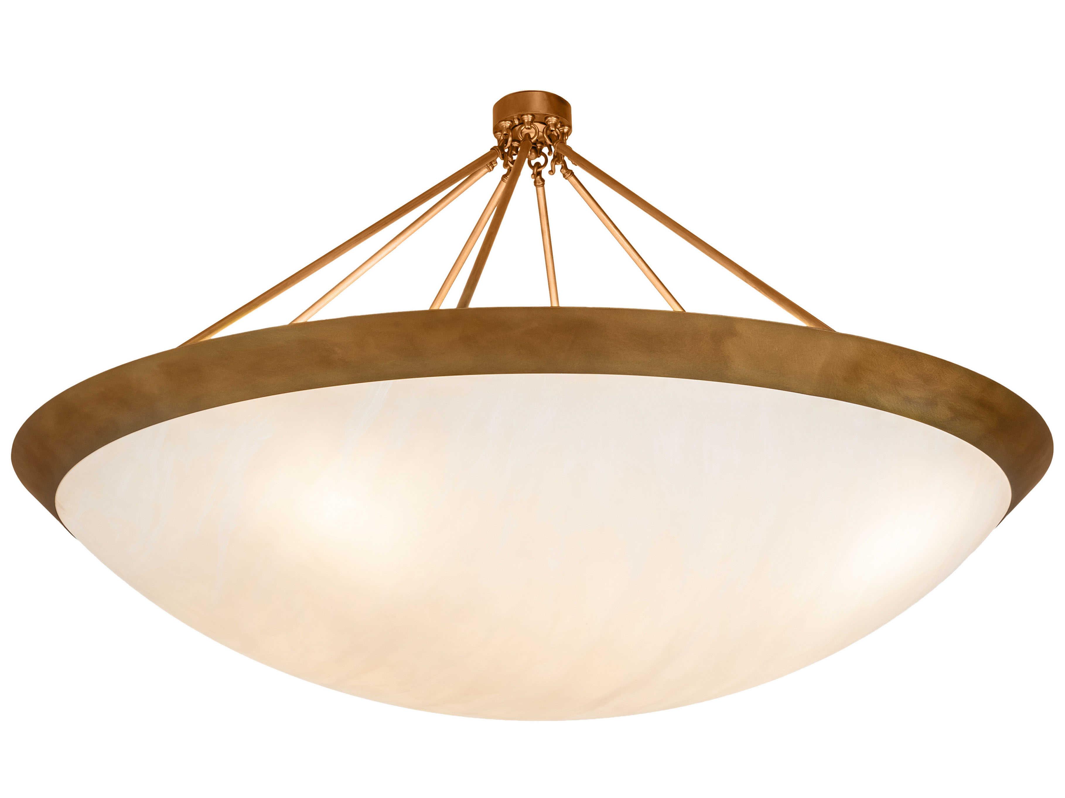 Meyda Commerce 8-Light Gold Bowl Pendant