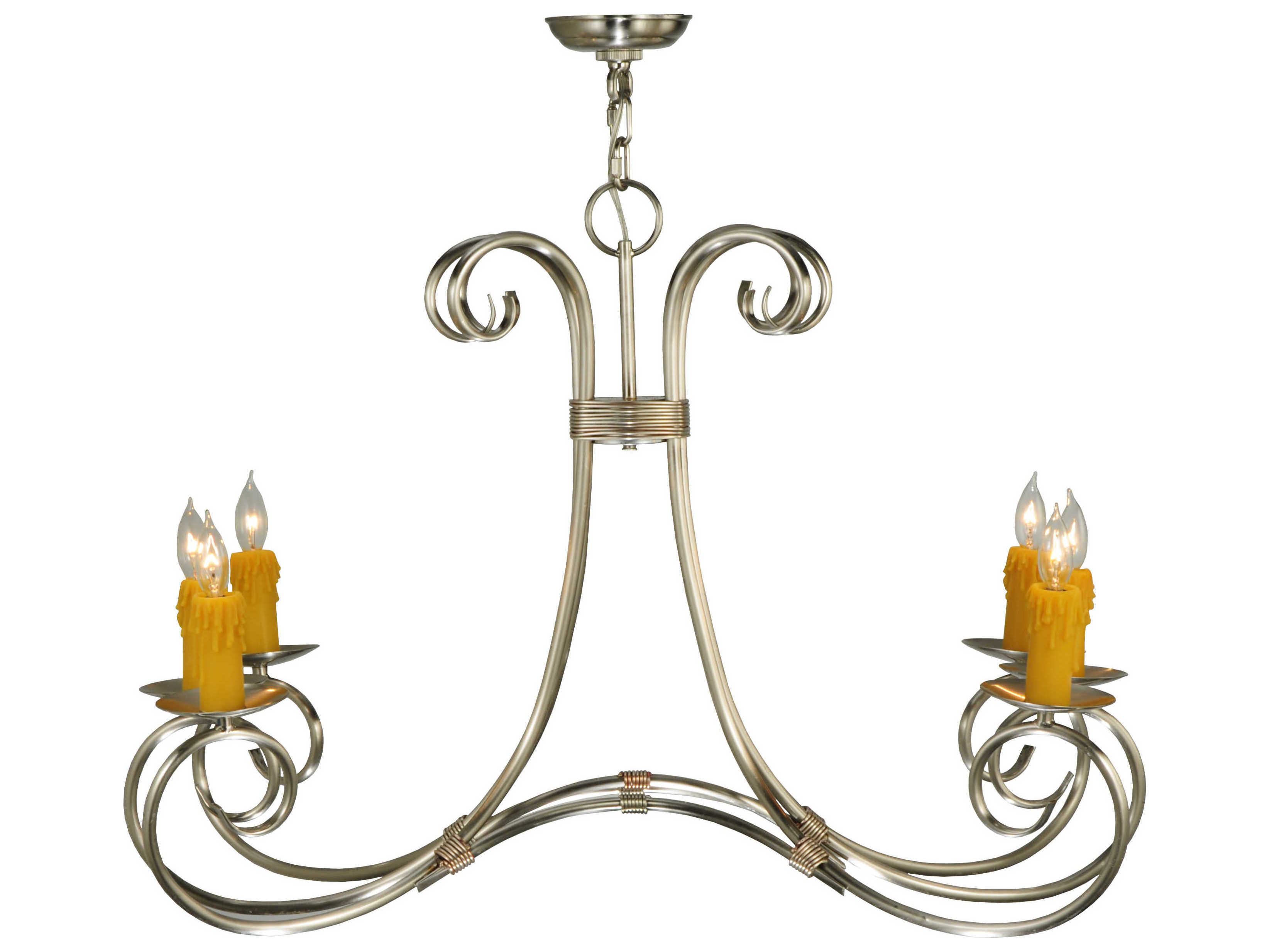Meyda Contemporary 6-Light Nickel Chandelier
