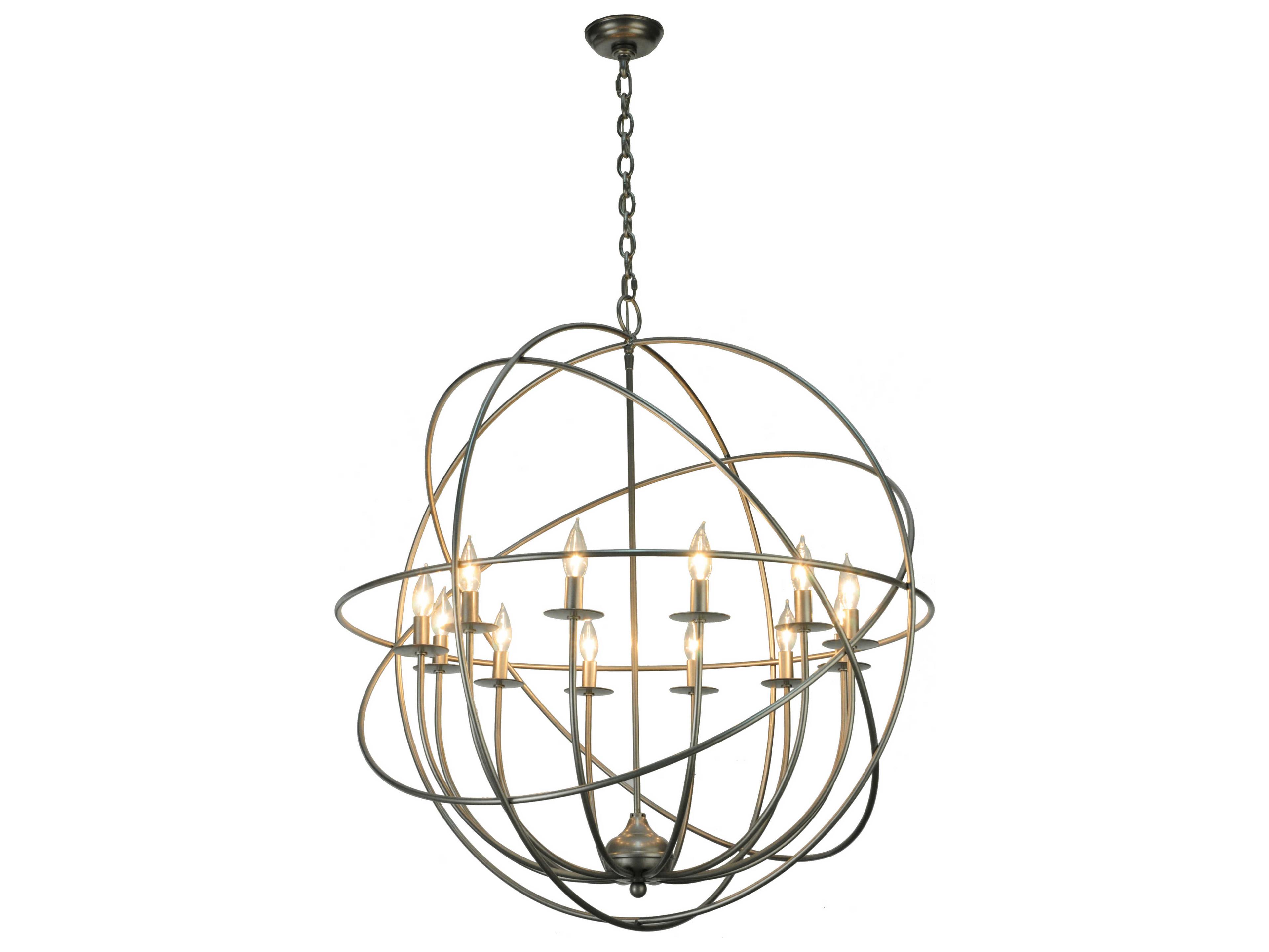 Meyda Contemporary 12-Light Gold Candelabra Chandelier
