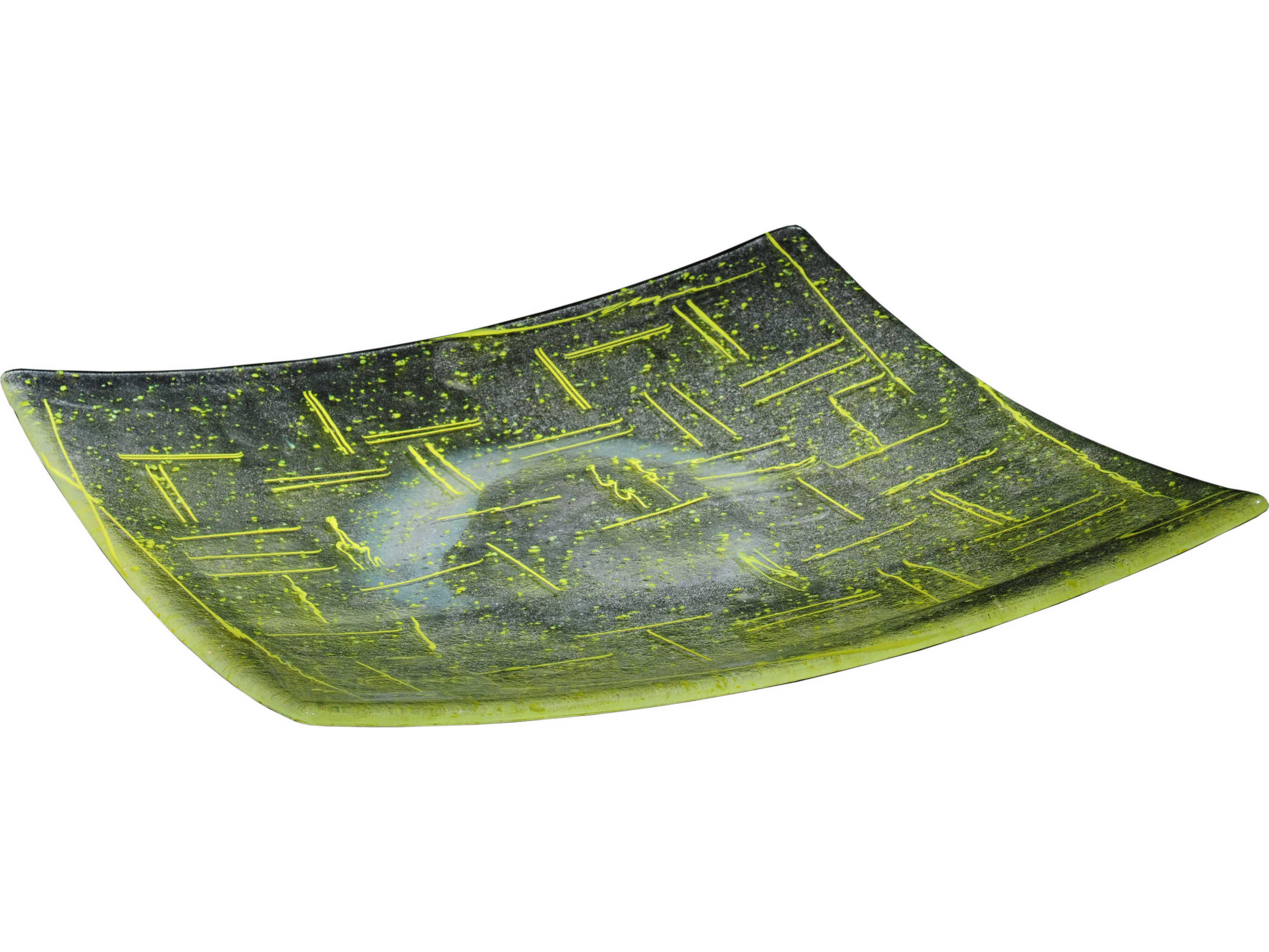 Meyda Metro Fusion Lemon Glass Plate