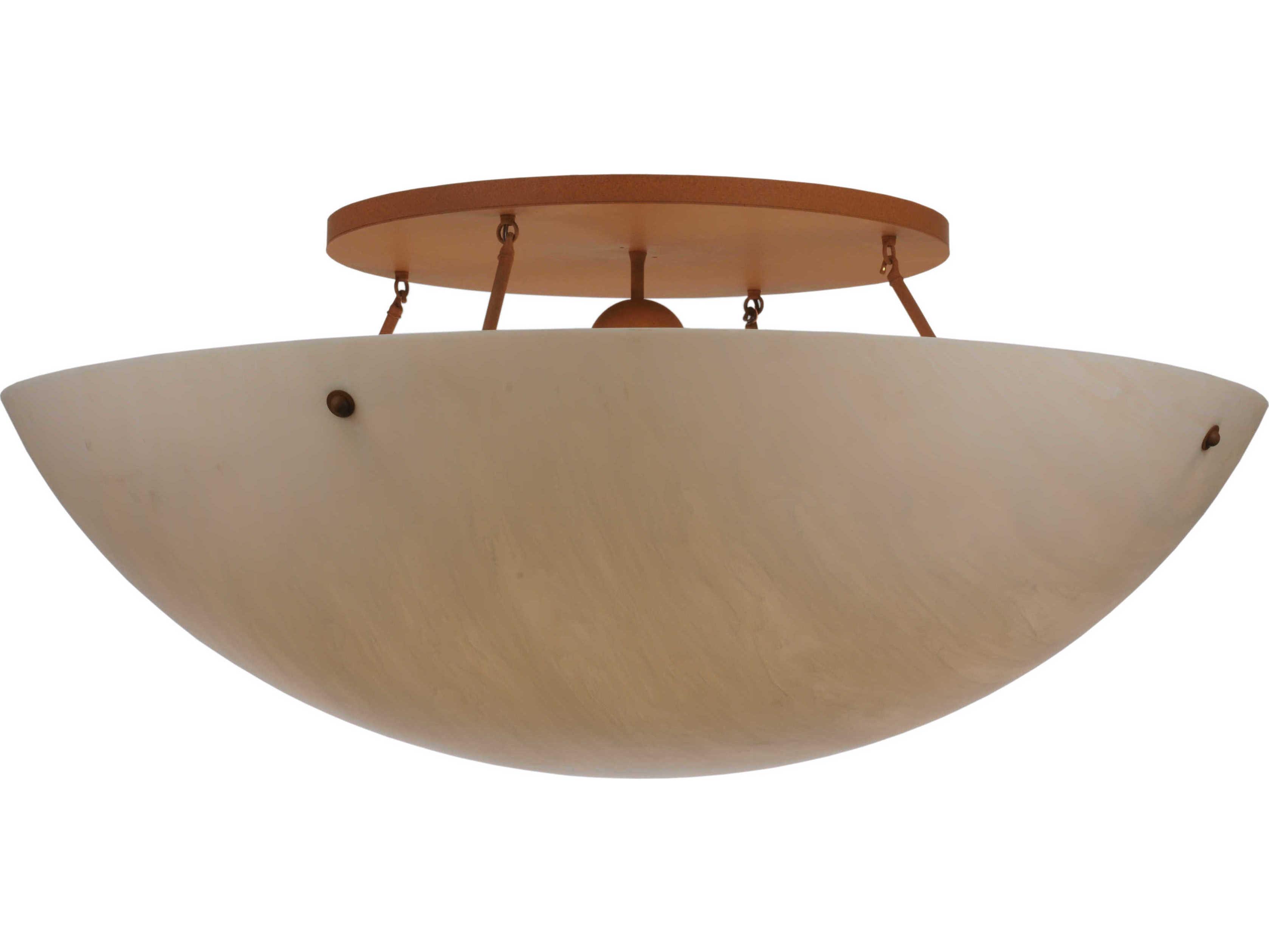 Meyda Artesia 8-Light Brown Bowl Flush Mount