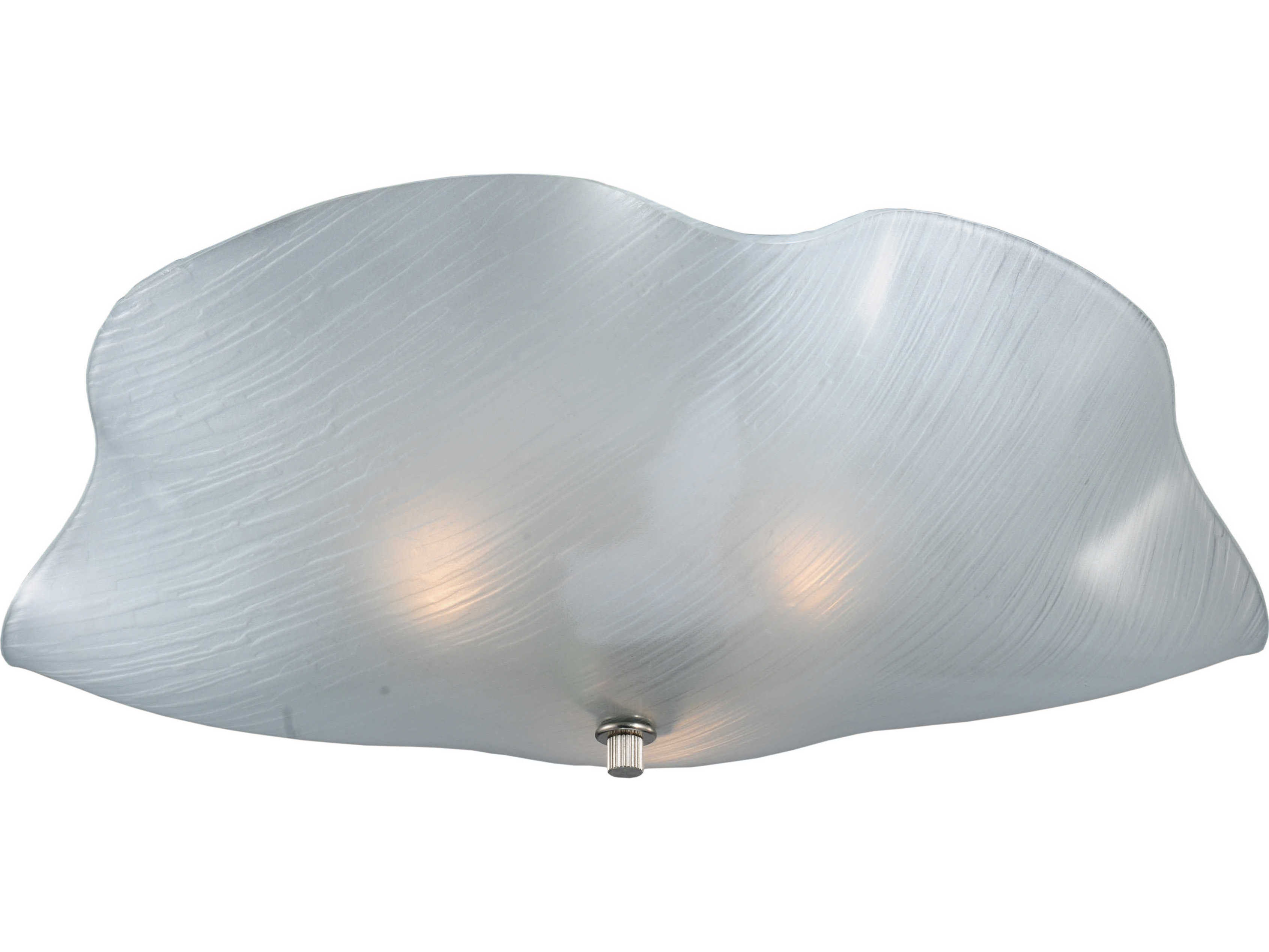 Meyda Contemporary 3-Light White Glass Flush Mount