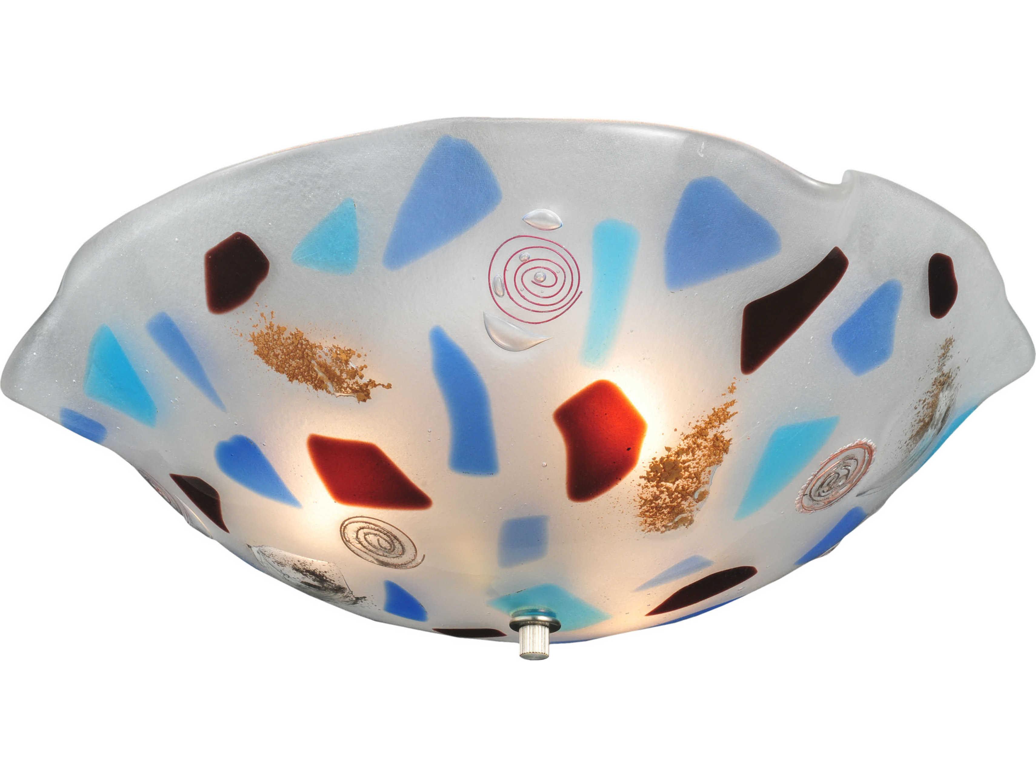 Meyda Metro Fusion 3-Light Off White Flush Mount