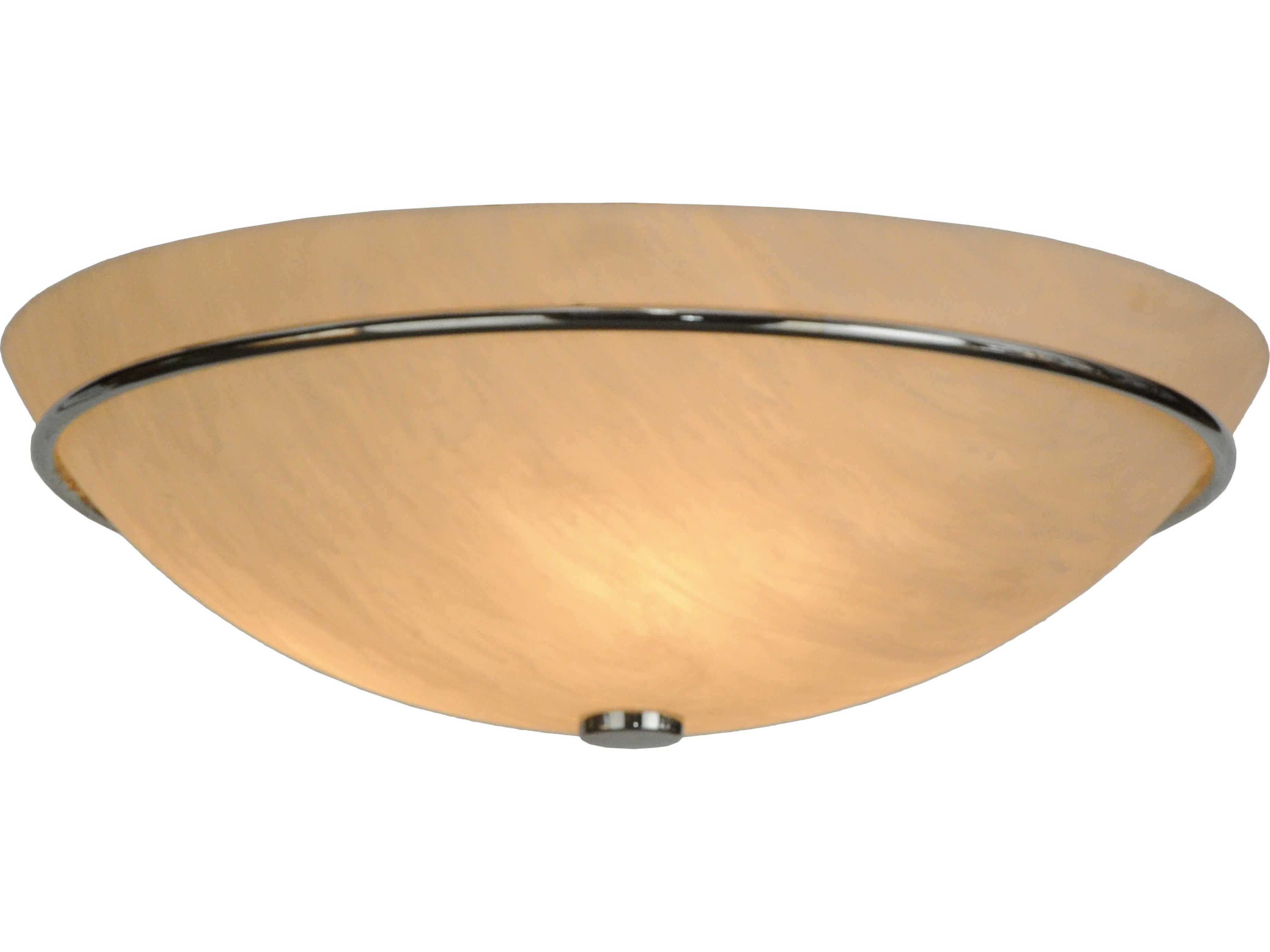 Meyda Contemporary 3-Light Chrome Bowl Flush Mount