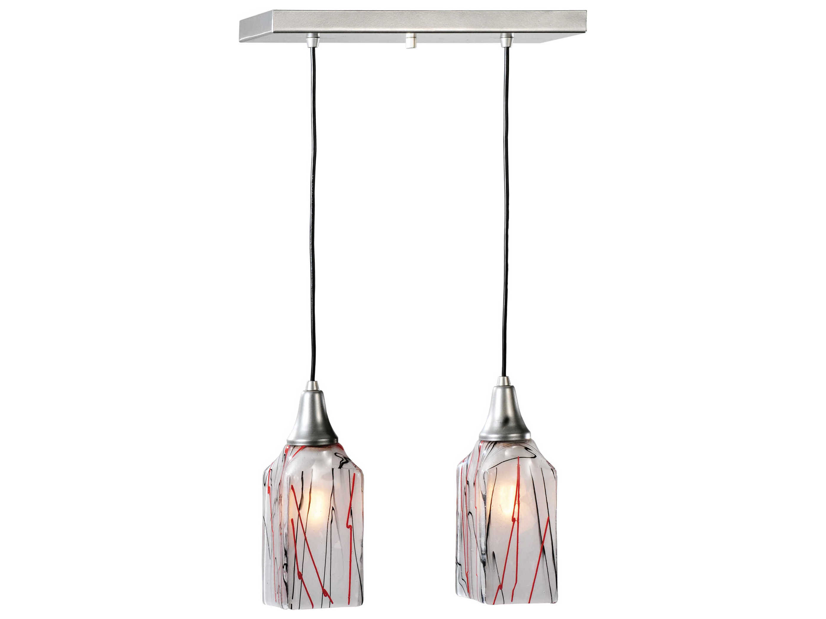 Meyda Contemporary 2-Light Nickel Island Pendant