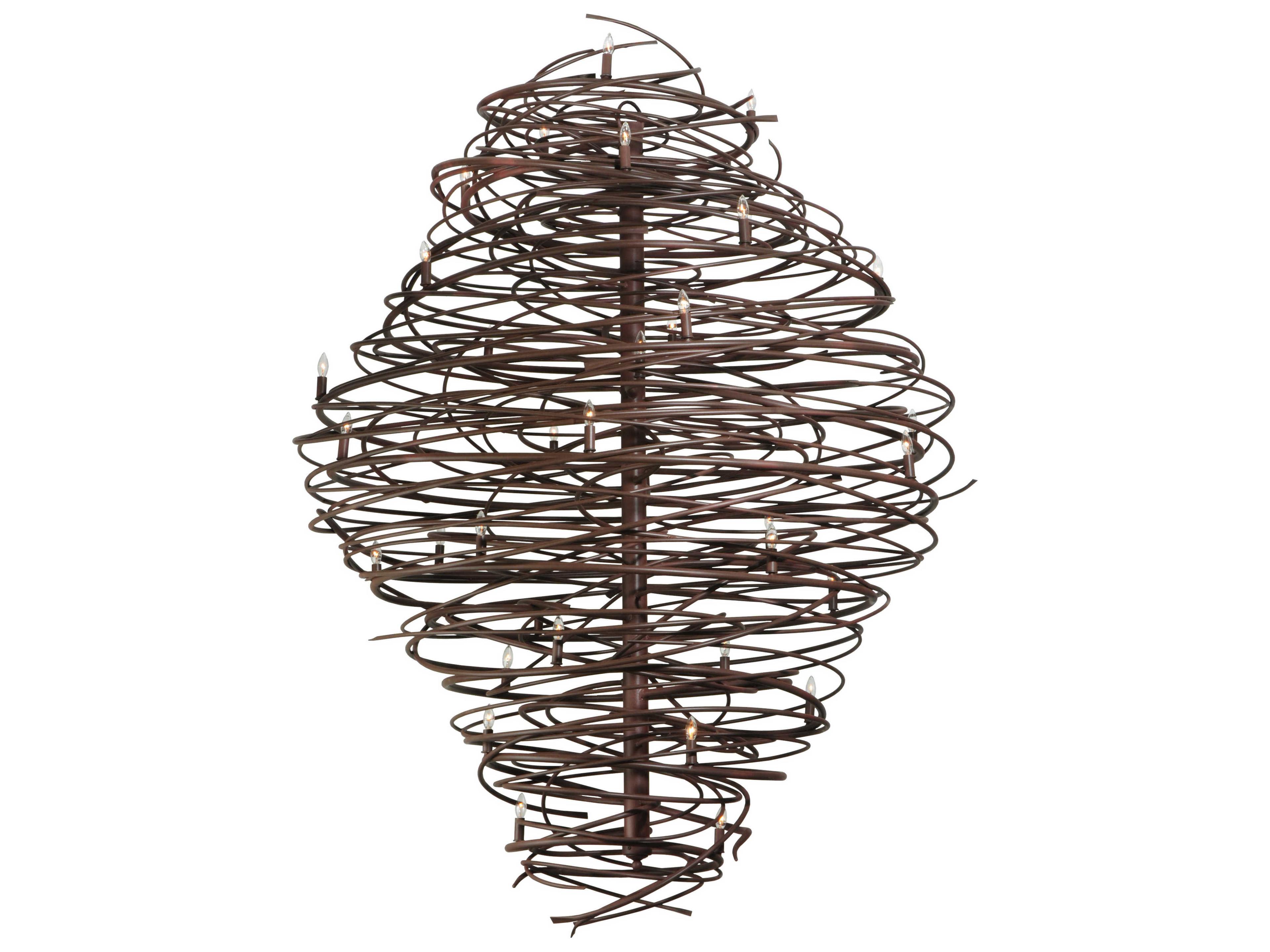 Meyda Cyclone 3-Light Bronze Chandelier