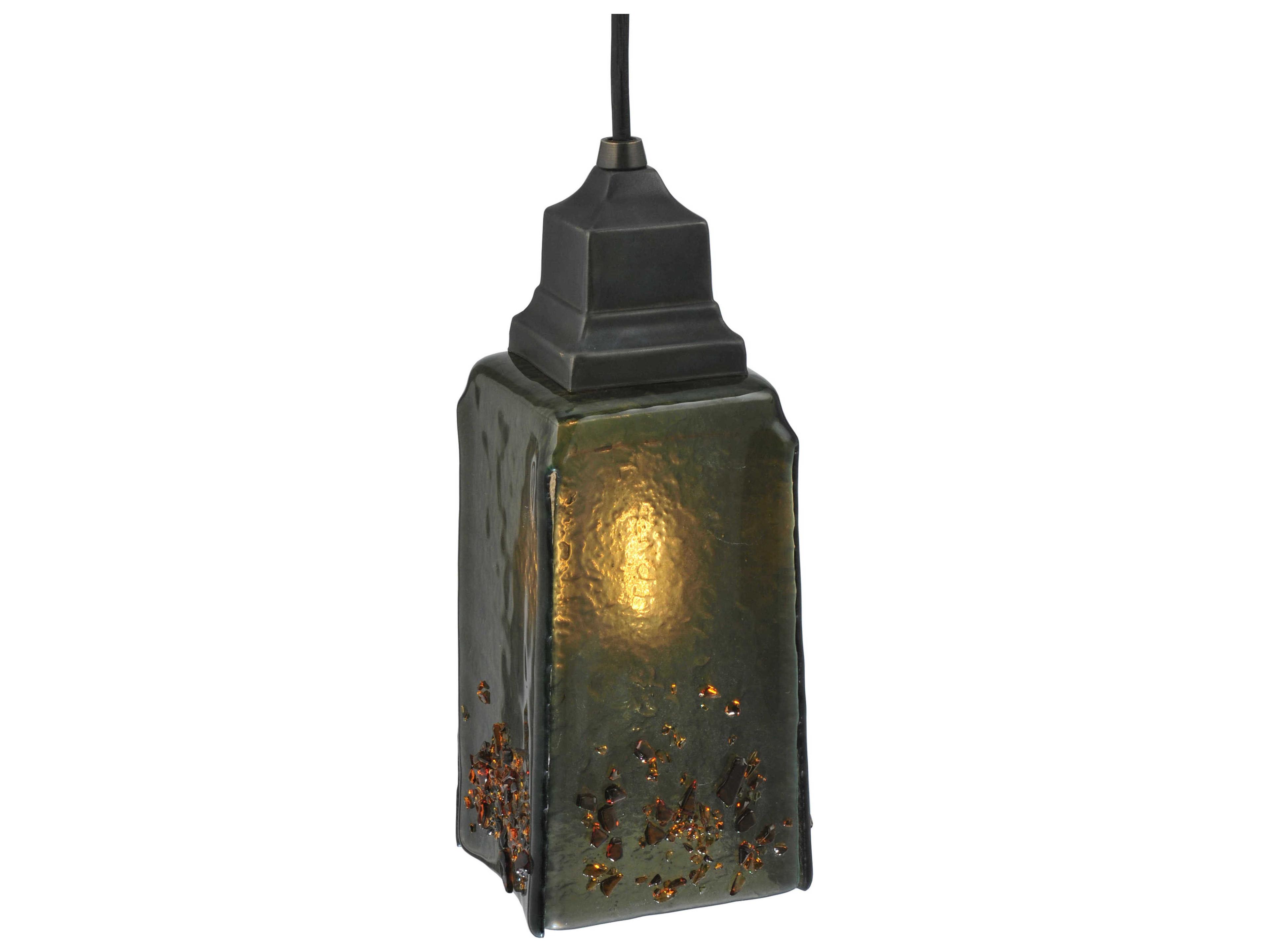 Meyda Metro Fusion 1-Light Black Lantern Mini Pendant