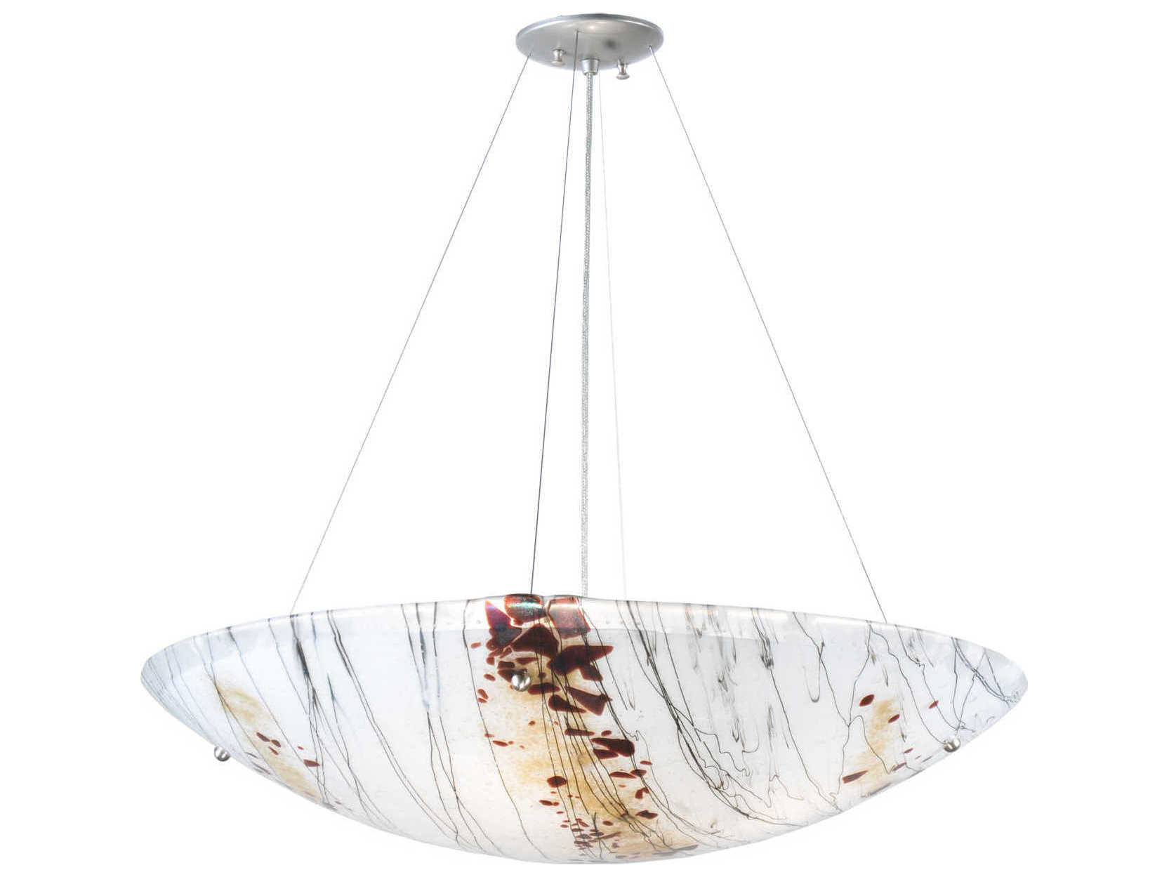 Meyda Contemporary 4-Light Gray Bowl Pendant
