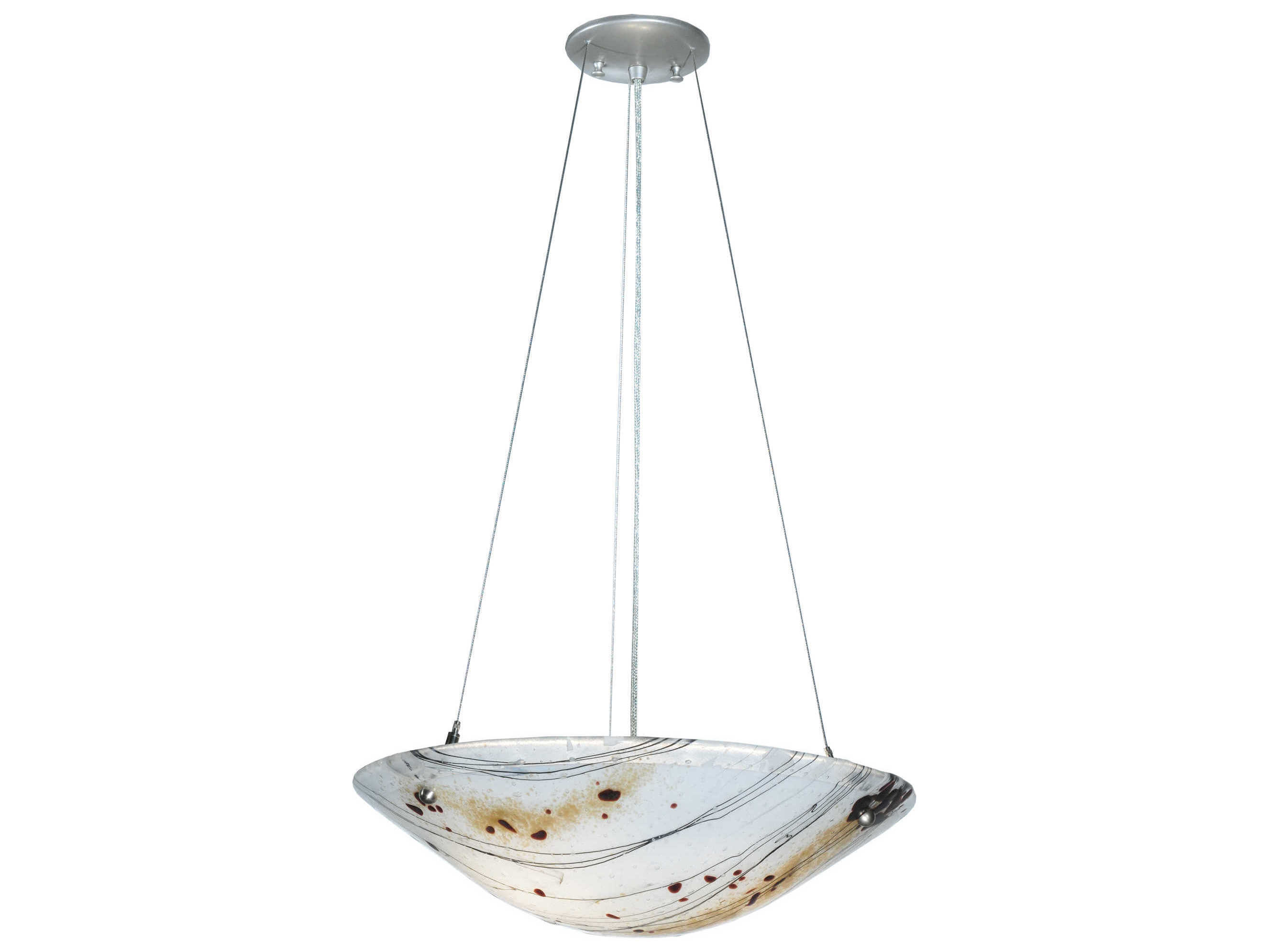 Meyda Contemporary 2-Light Gray Bowl Pendant