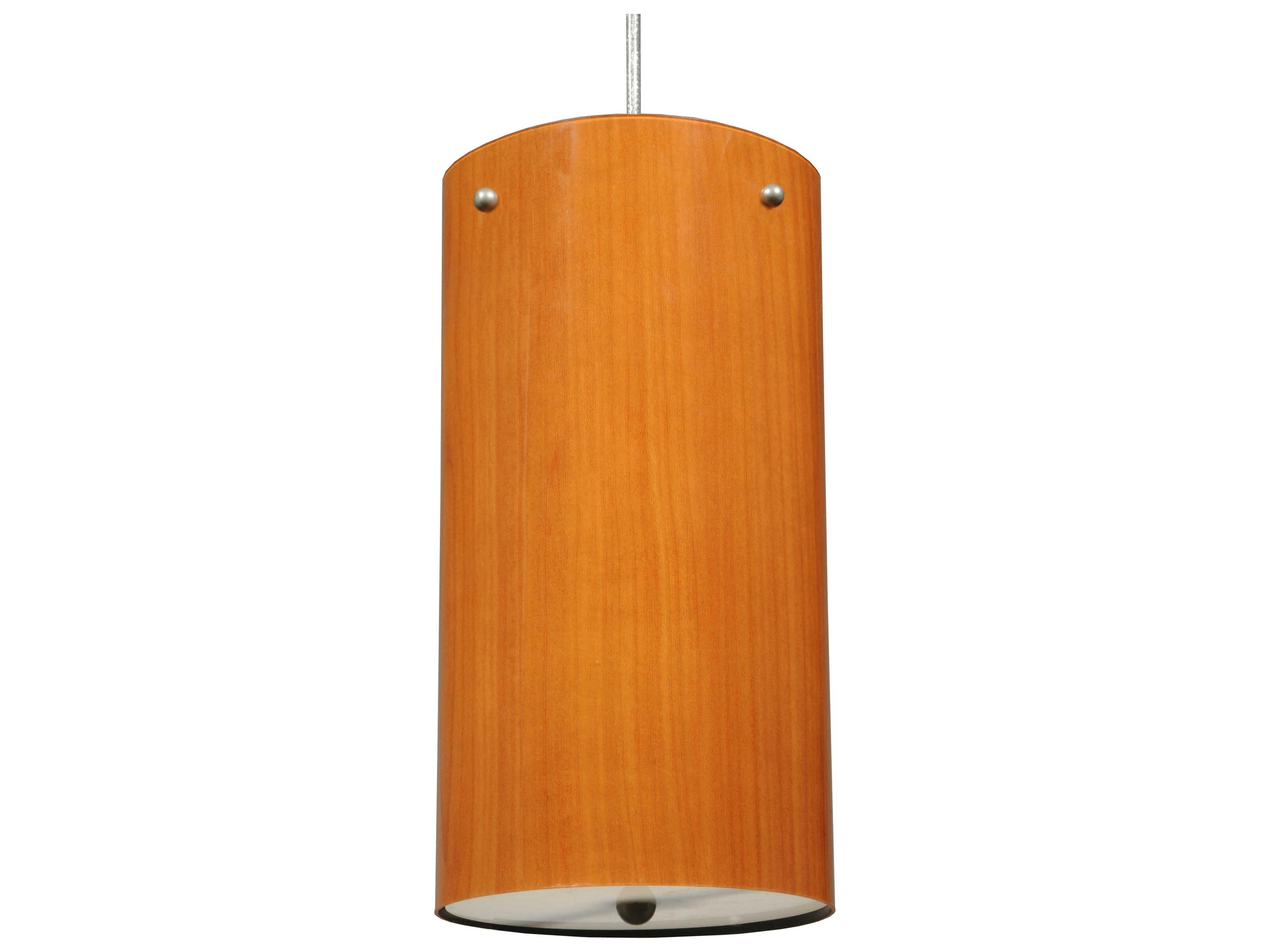 Meyda Contemporary 1-Light Nickel Cylinder Pendant