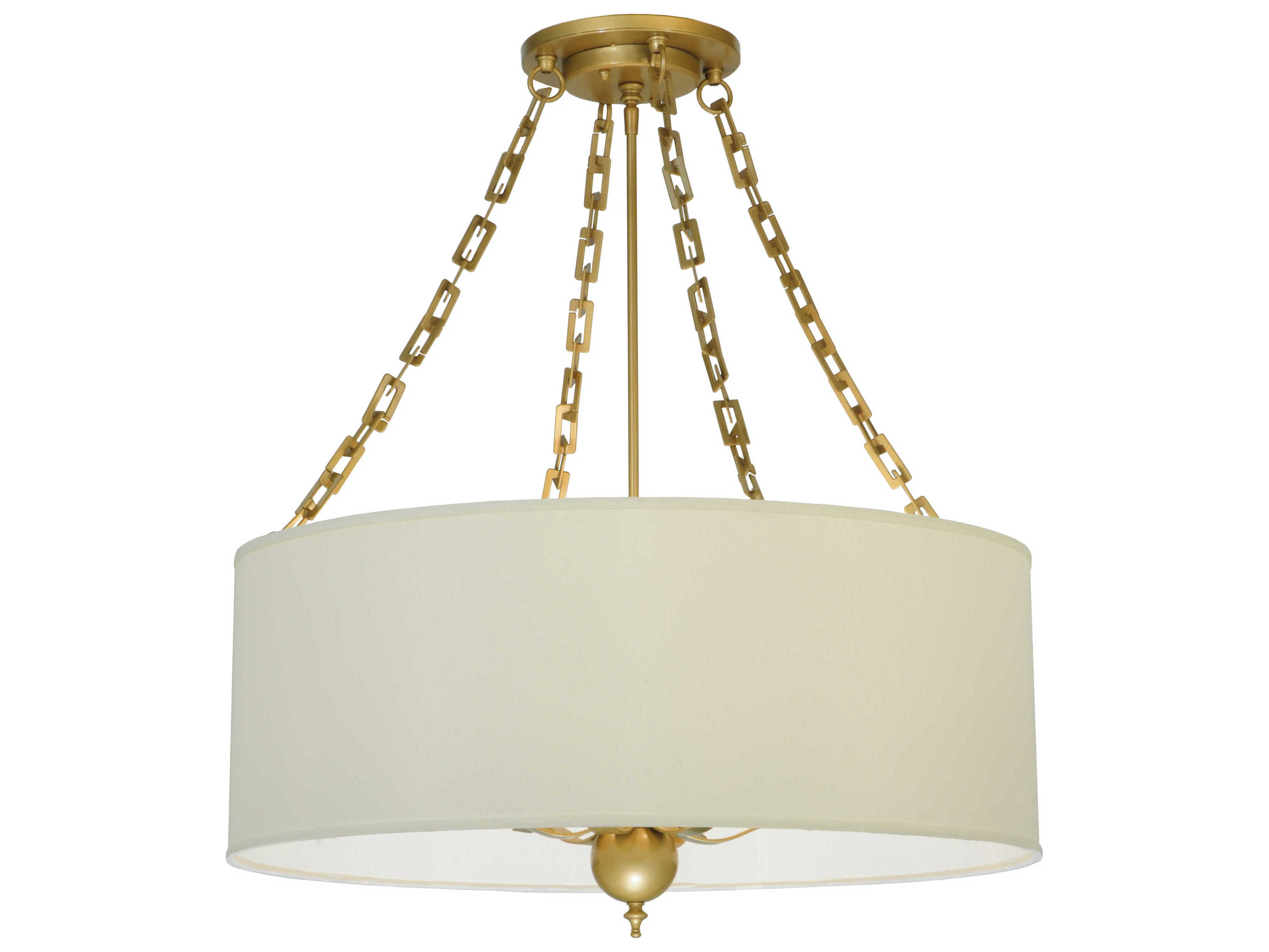 Meyda Contemporary 6-Light Yellow Drum Pendant