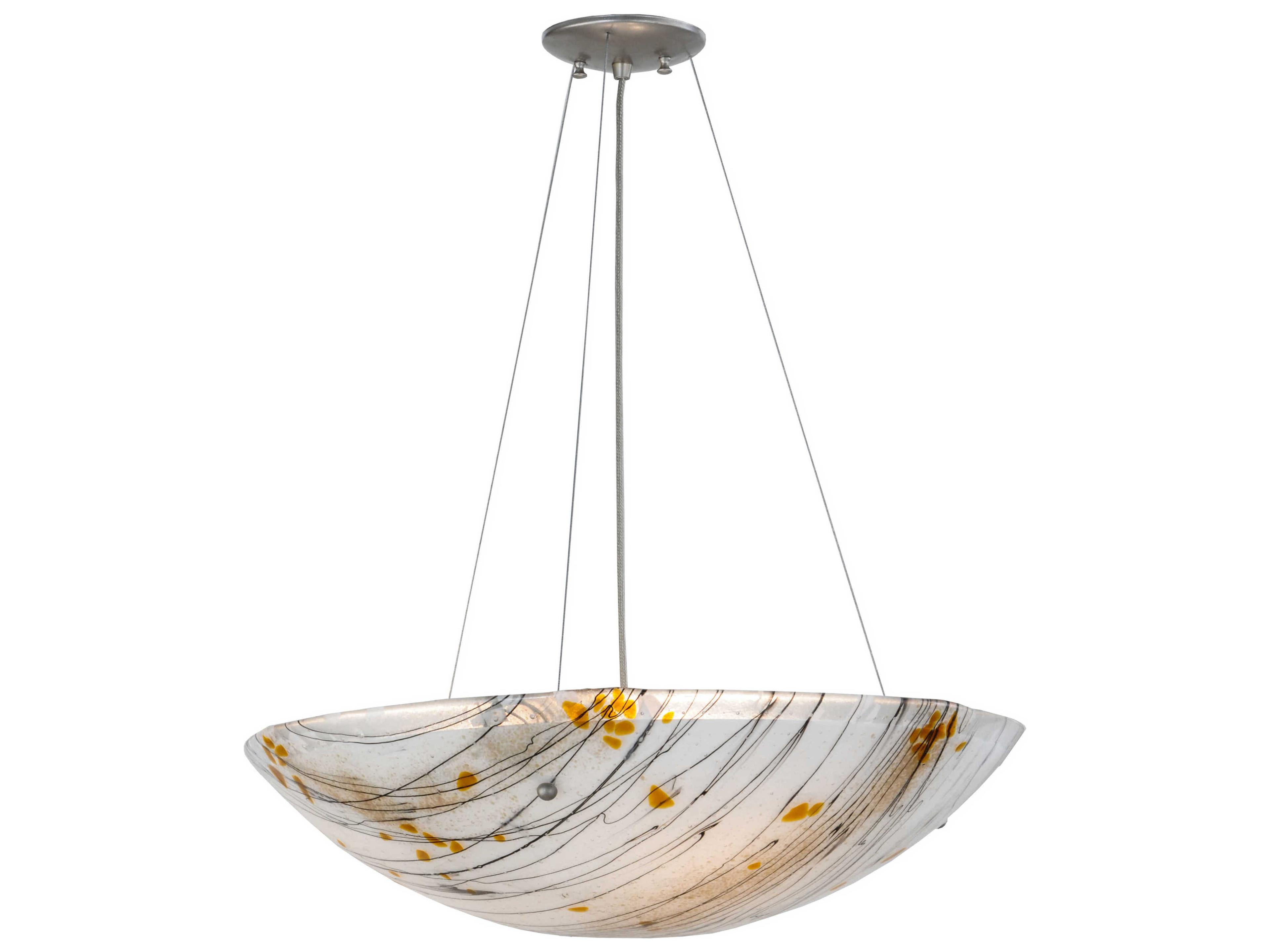 Meyda Metro Fusion 3-Light Gray Bowl Pendant