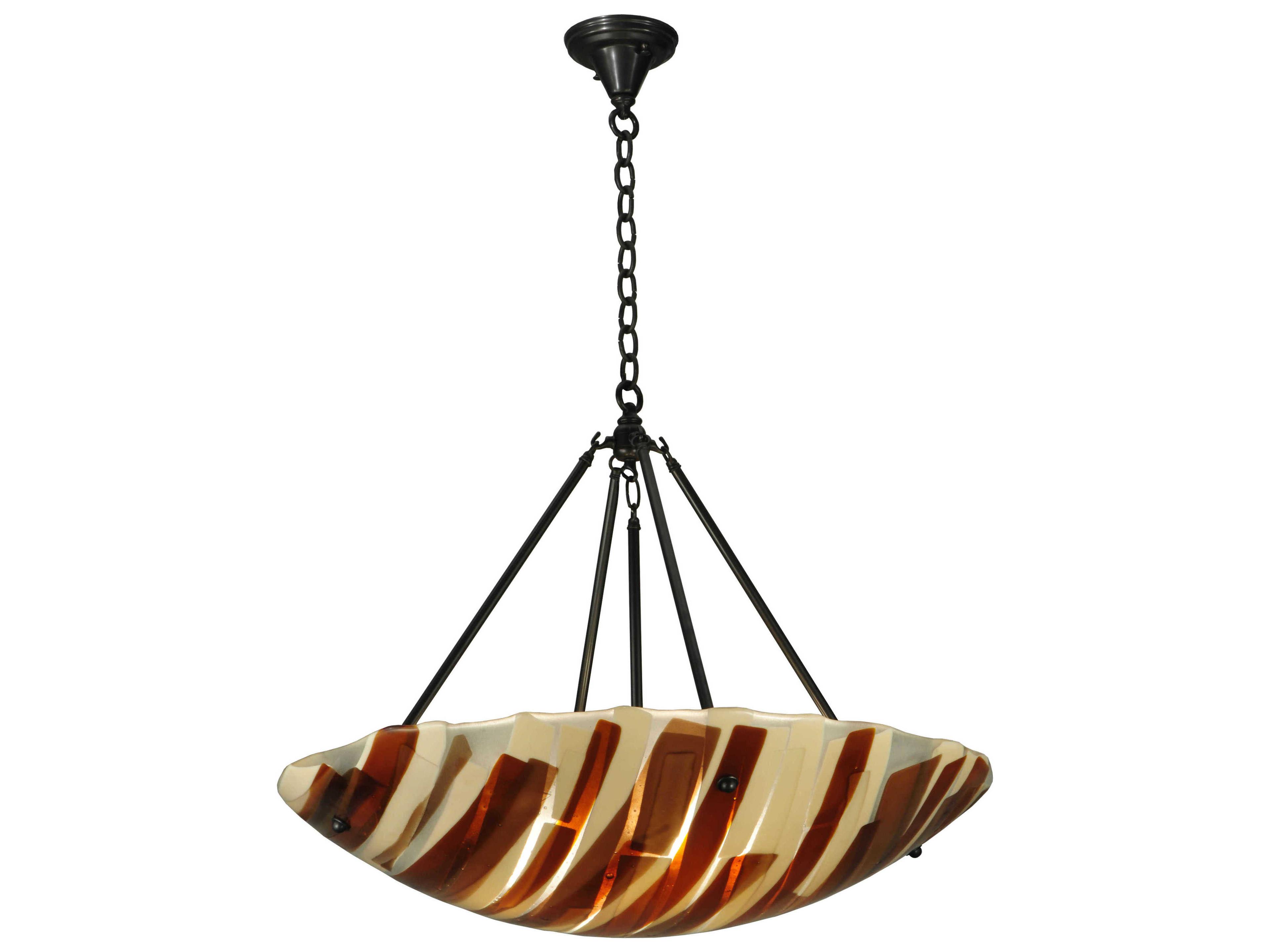 Meyda Metro Fusion 4-Light Bronze Bowl Pendant