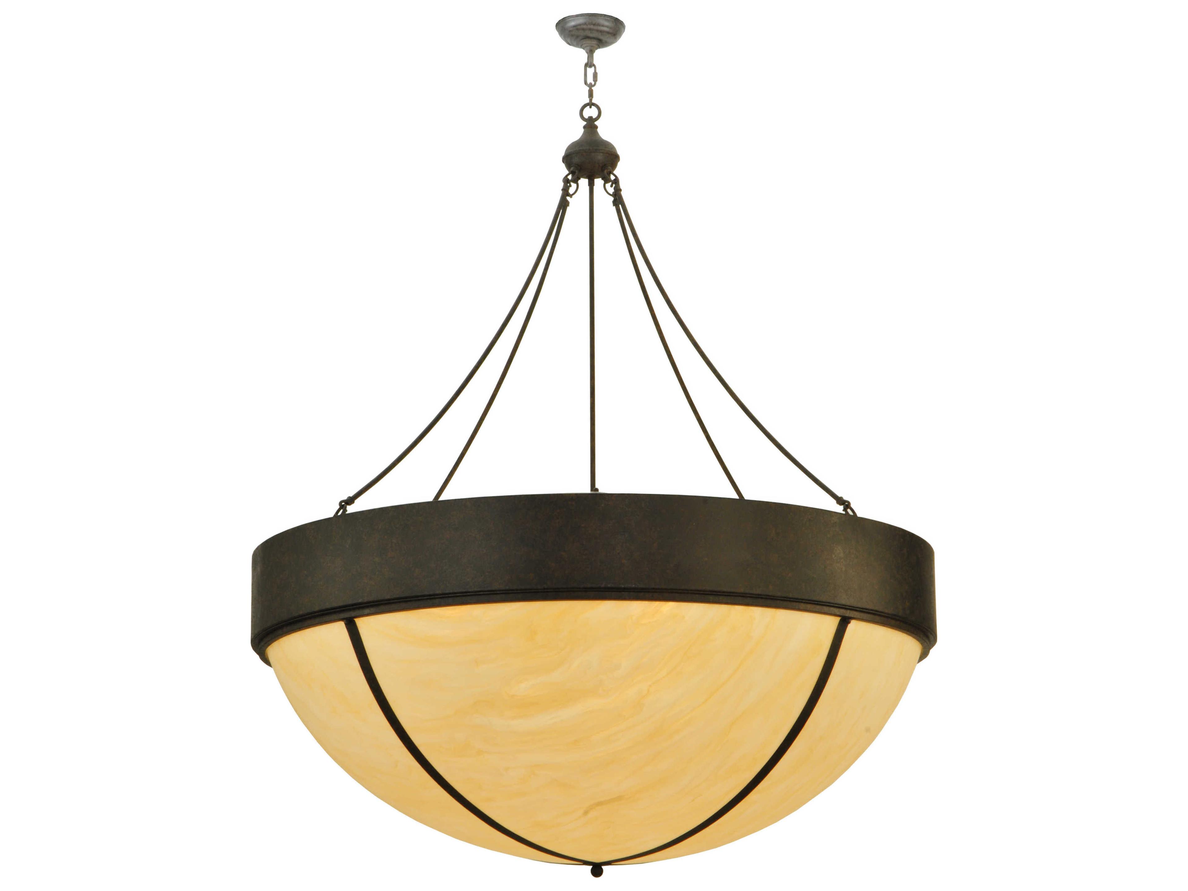 Meyda Contemporary 1-Light Brown Bowl Pendant