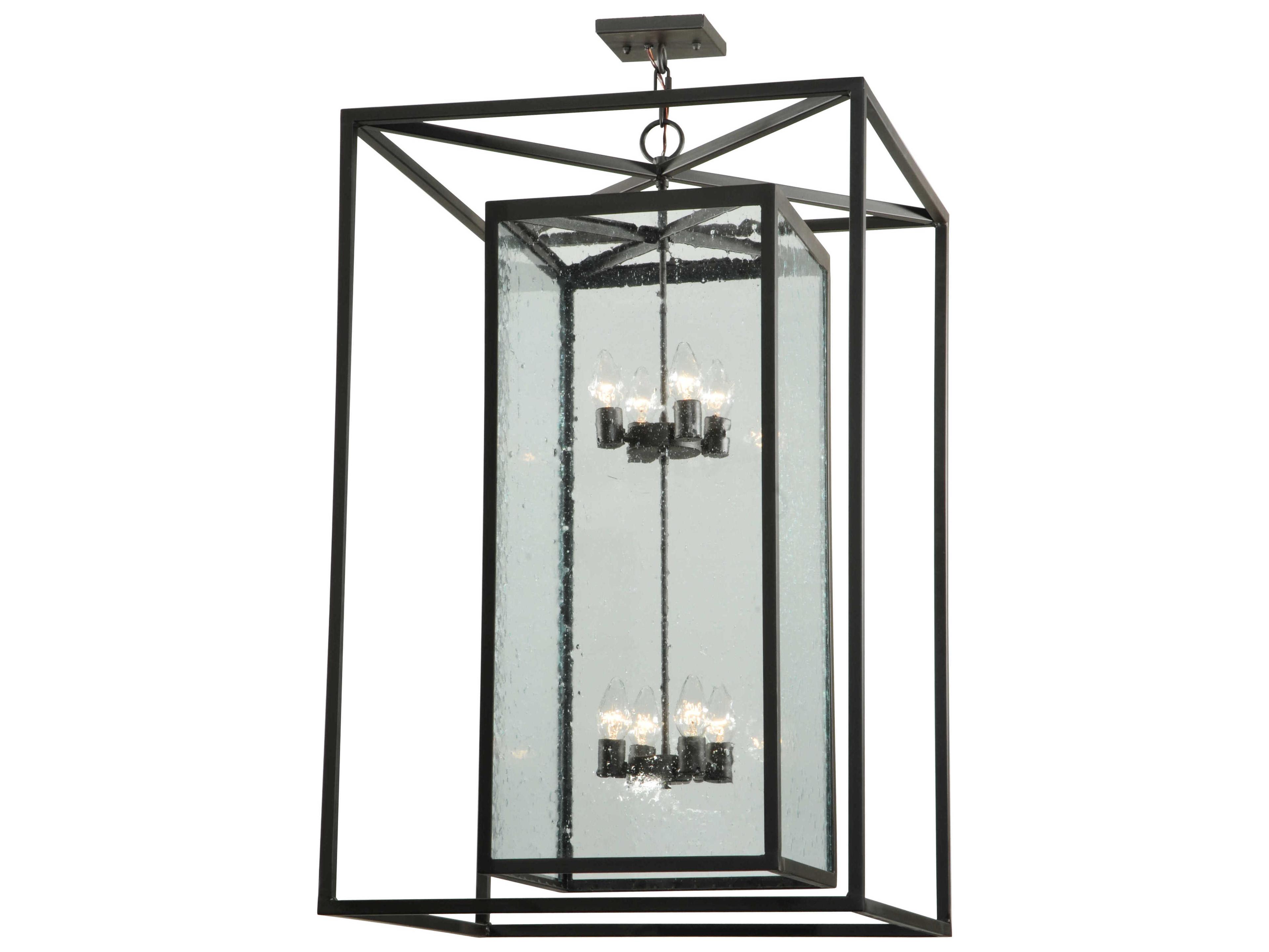 Meyda Kitzi Box 8-Light Bronze Geometric Pendant