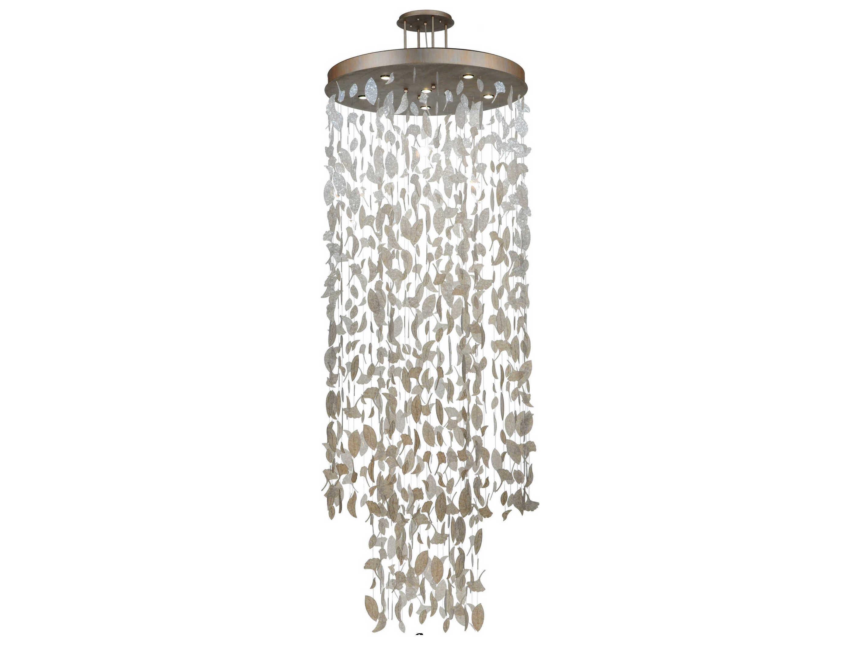 Meyda Ginkgo 6-Light Gray Pendant