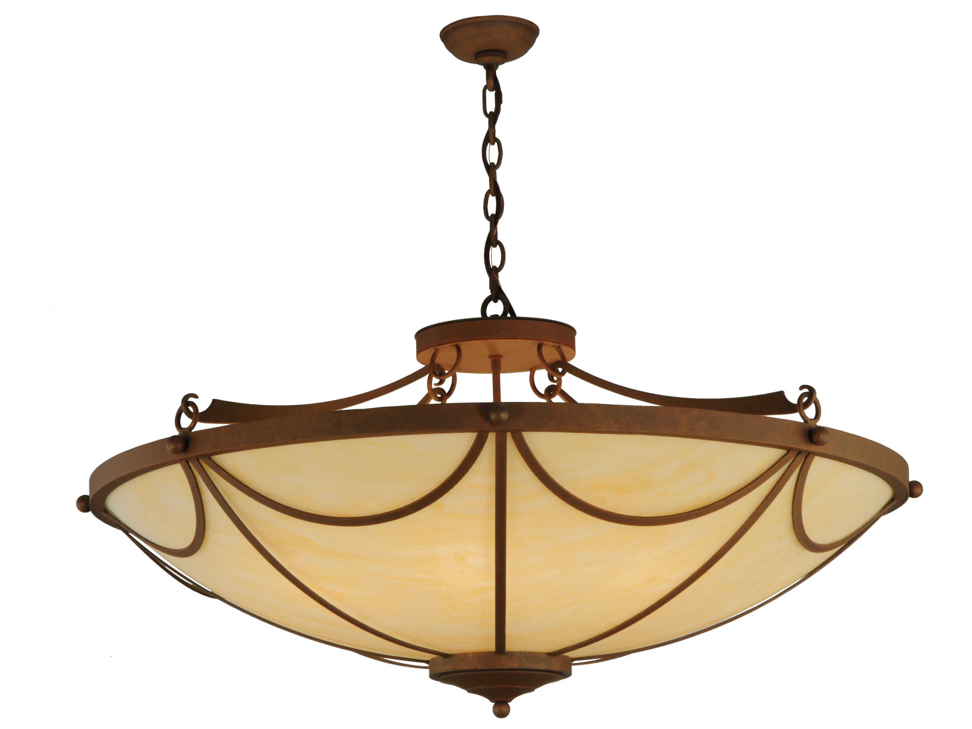 Meyda Carousel 8-Light Red Bowl Pendant