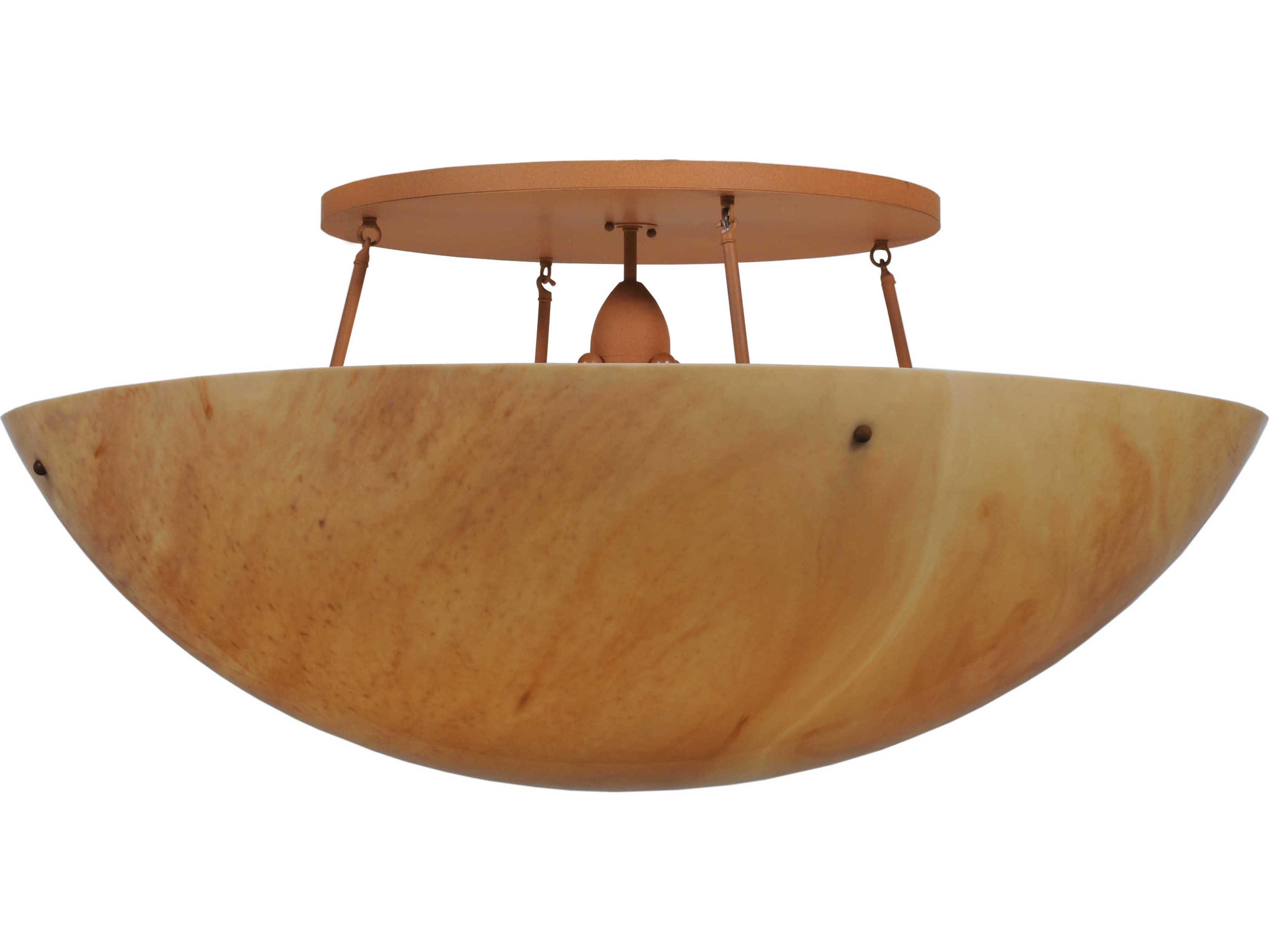 Meyda Artesia 8-Light Red Bowl Semi Flush Mount