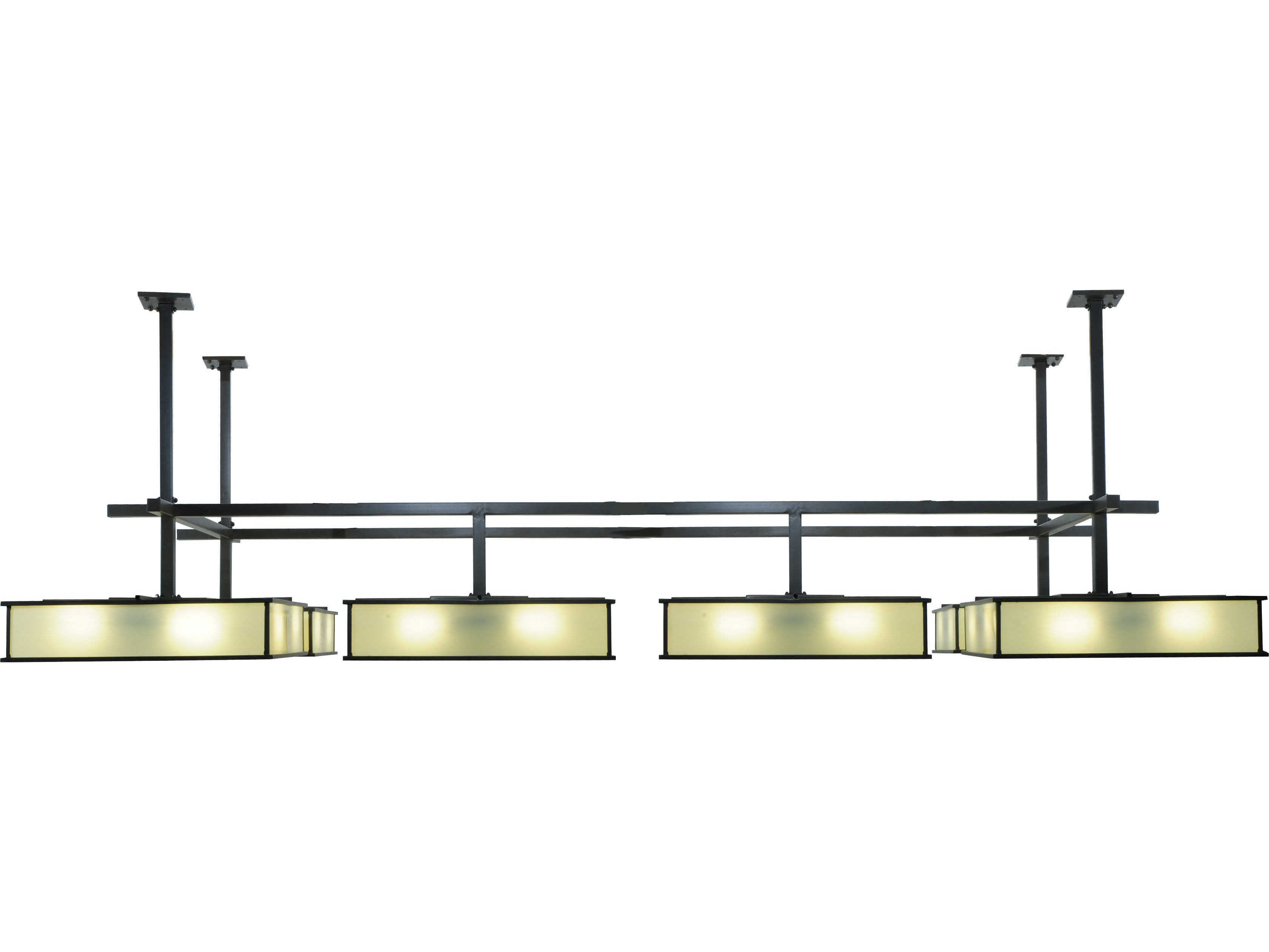 Meyda Contemporary 6-Light Brown Geometric Semi Flush Mount