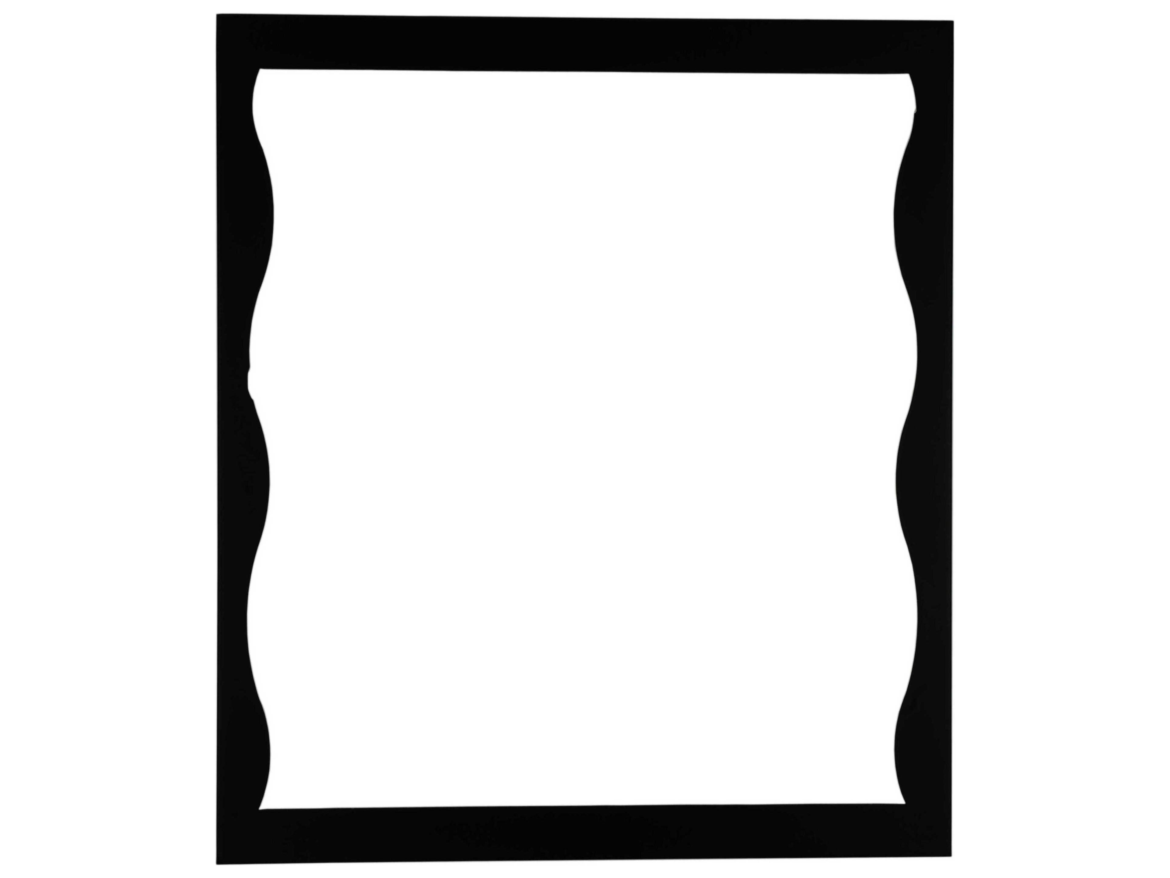 Meyda Wavy Black Wall Mirror Frame