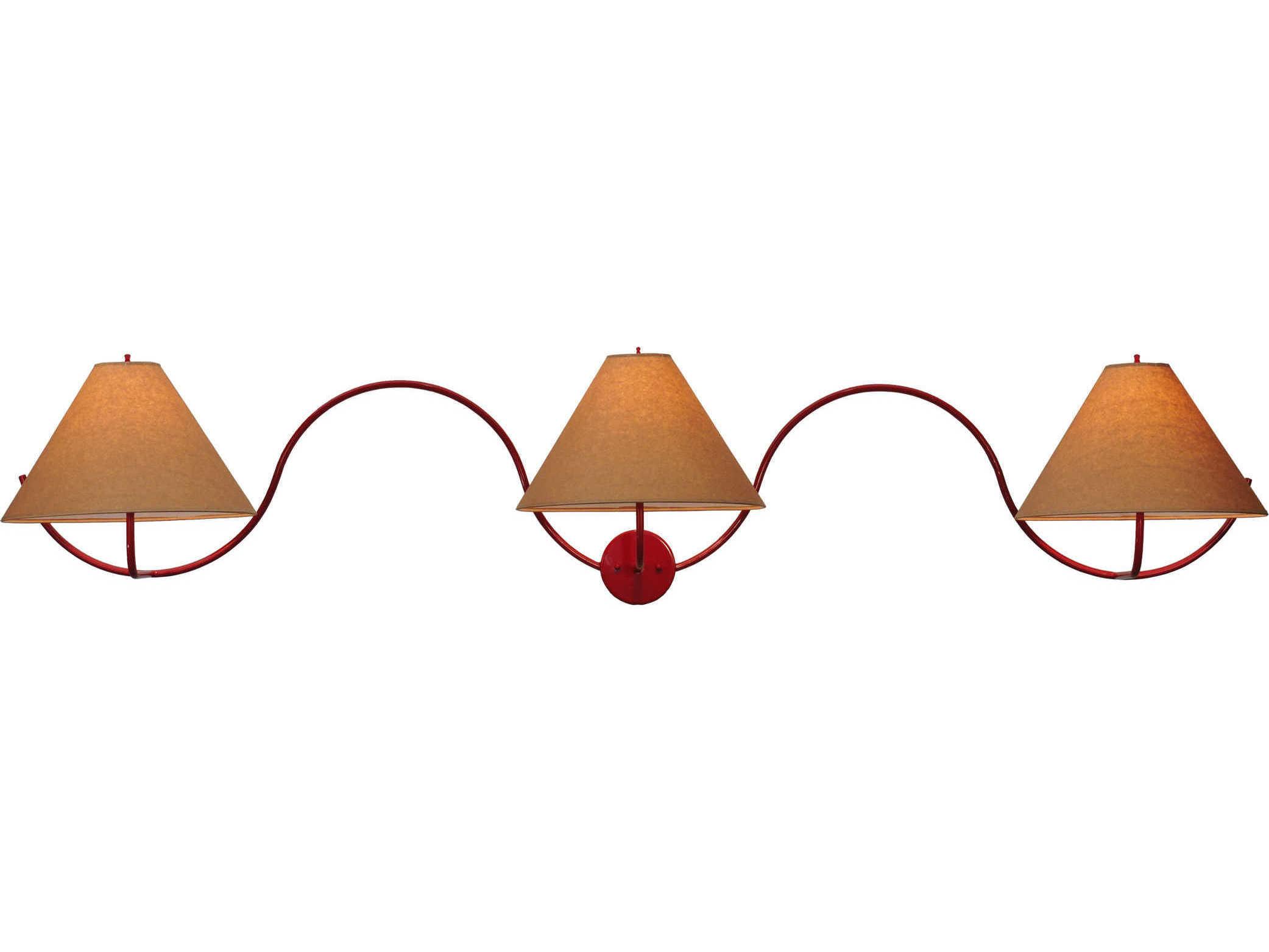 Meyda Contemporary 3-Light Red Wall Sconce