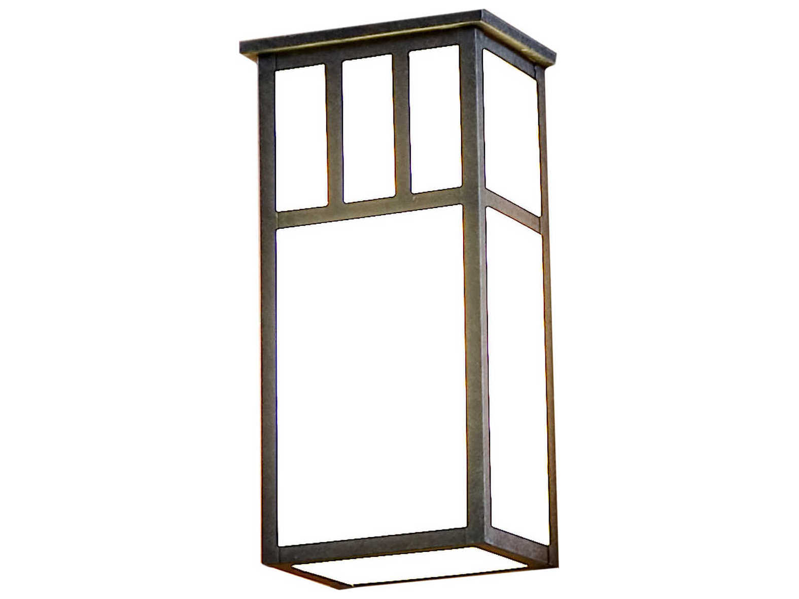 Meyda Cristoph 2-Light Antique Iron Gate Black Glass Wall Sconce