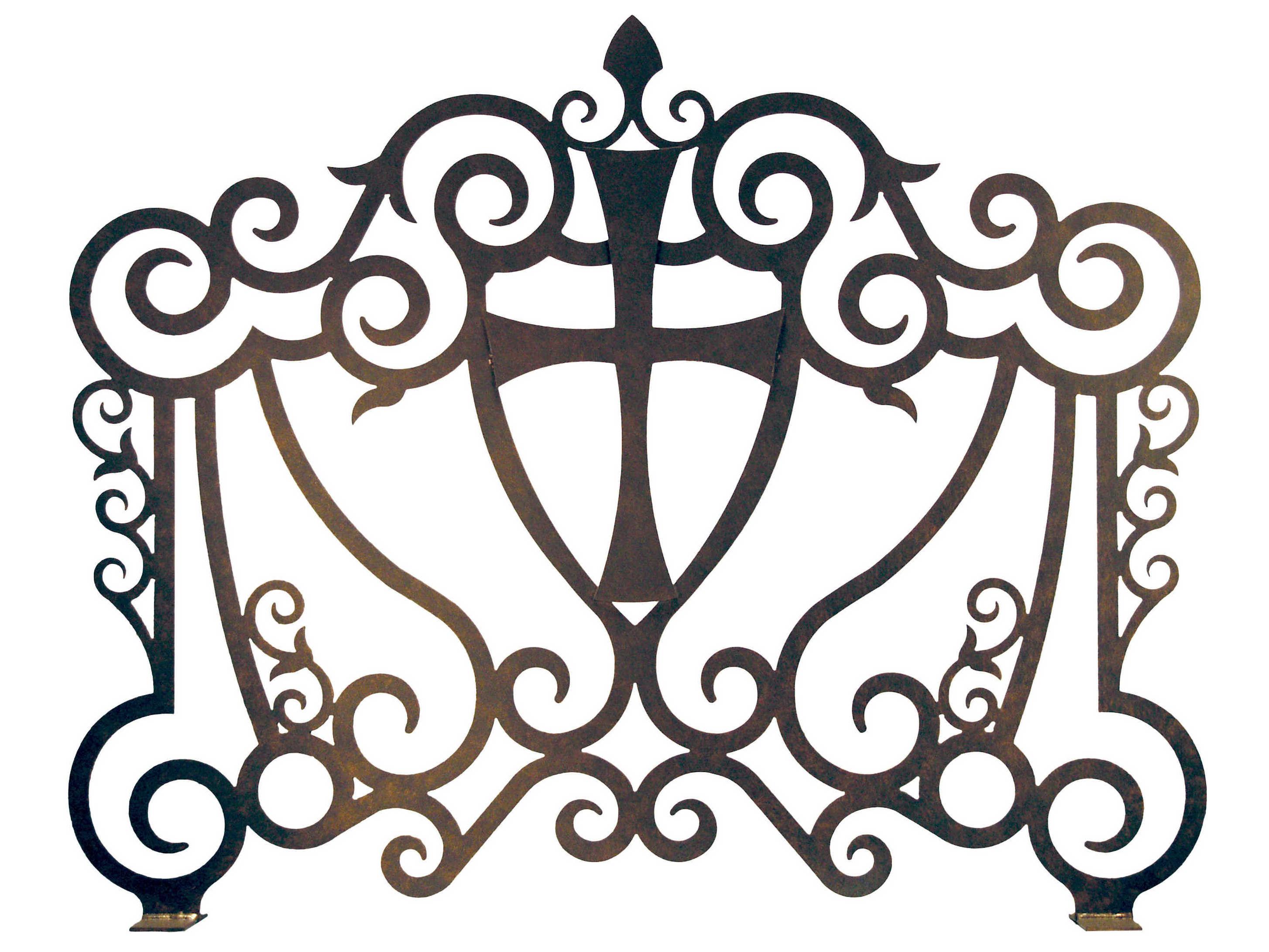 Meyda 42" Cross Fireplace Screen