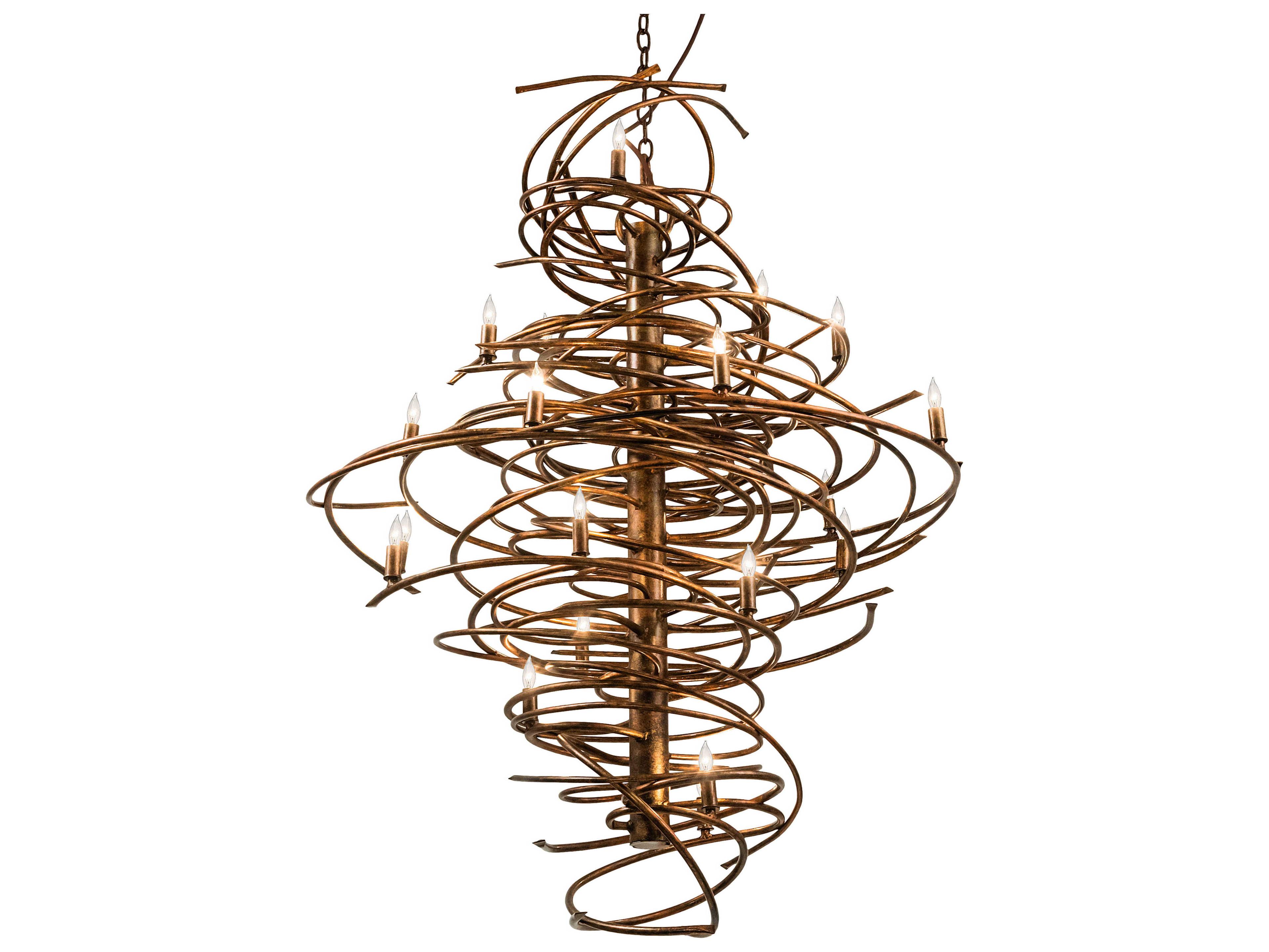 Meyda Cyclone 20-Light Bronze Candelabra Tiered Chandelier