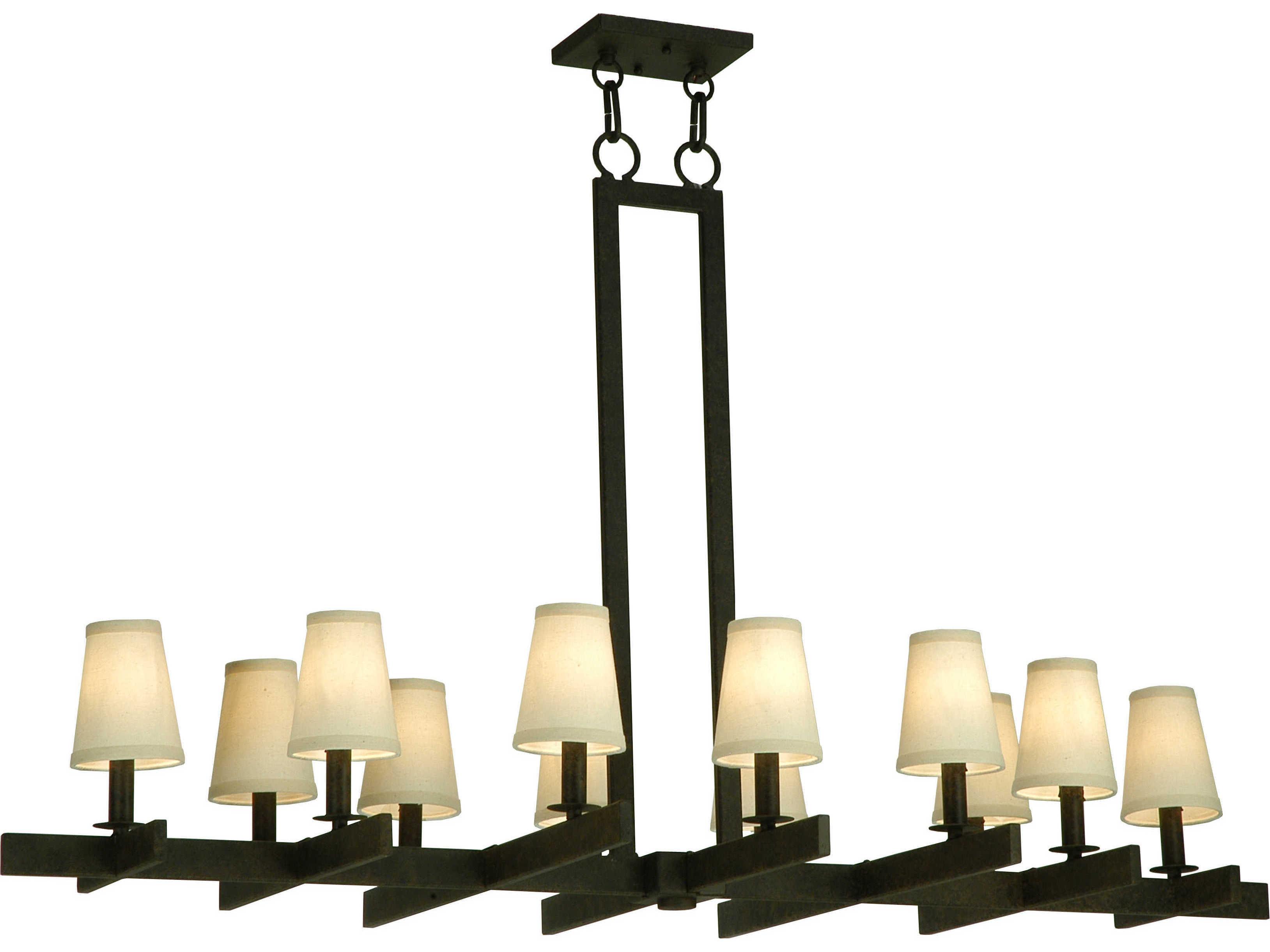 Meyda Dante 12-Light Black Empire Island Pendant