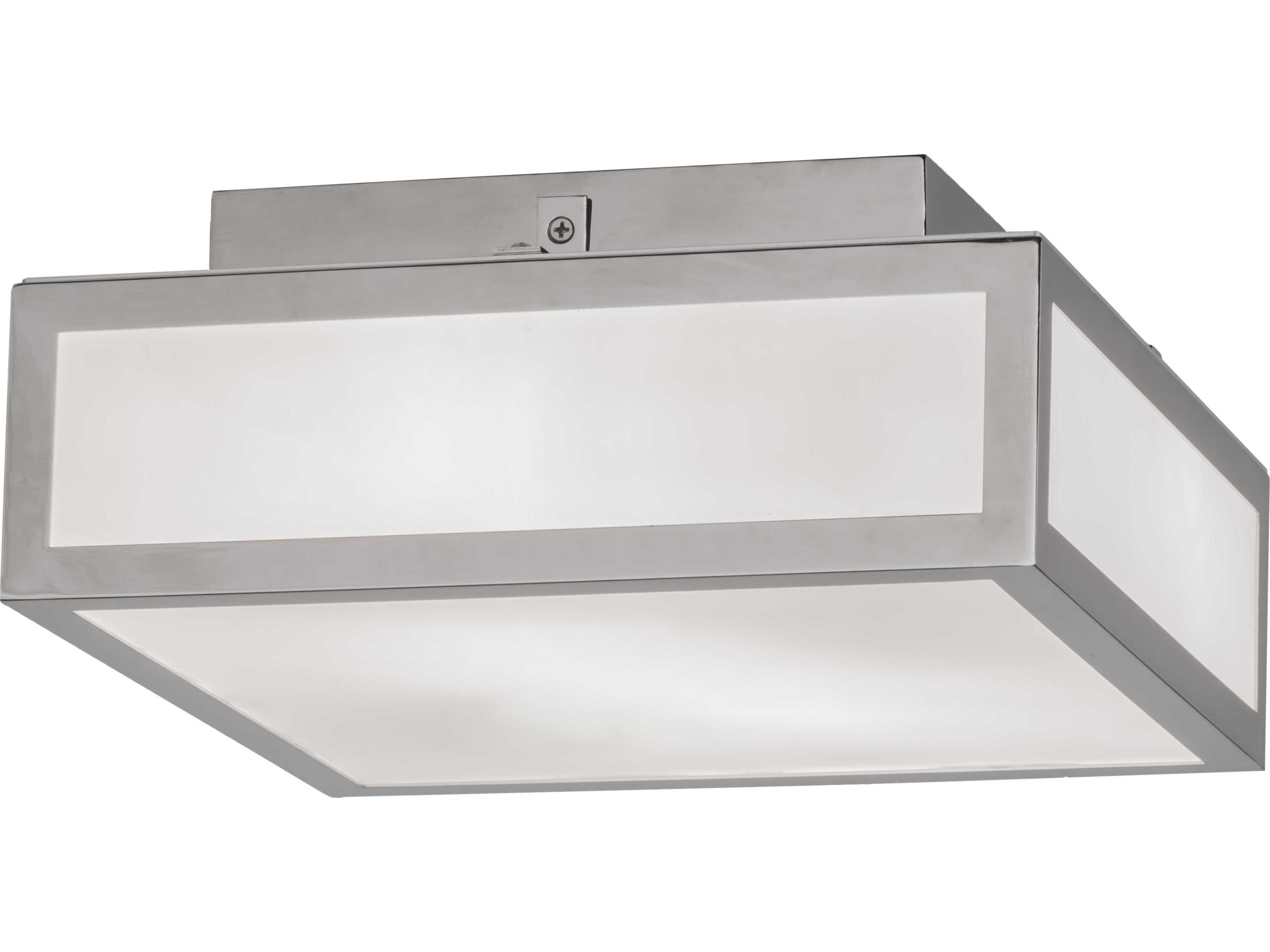 Meyda Deco 2-Light Chrome Geometric Flush Mount