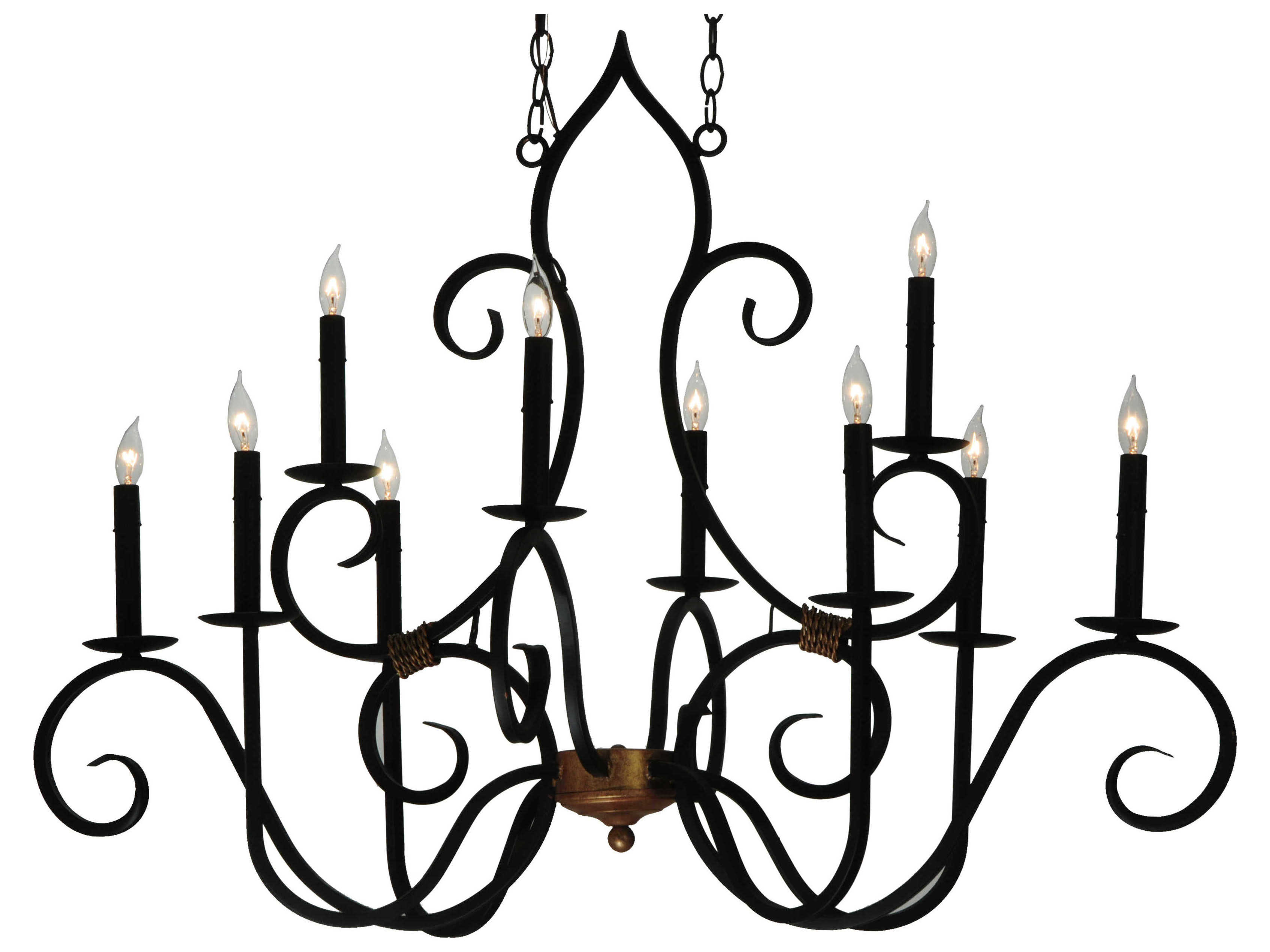 Meyda Deco 1-Light Black Candelabra Chandelier