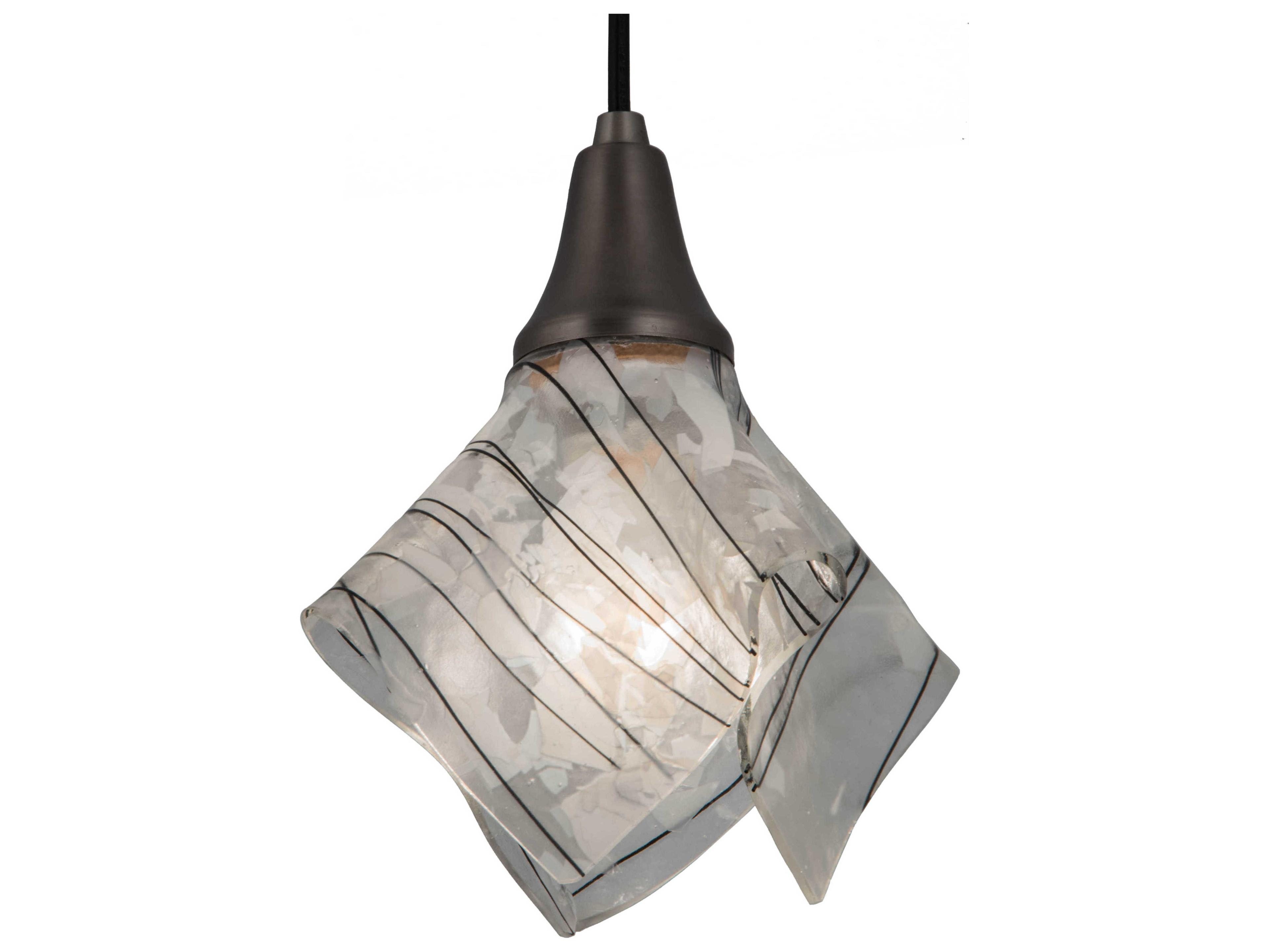 Meyda Metro Fusion 1-Light Nickel Mini Pendant