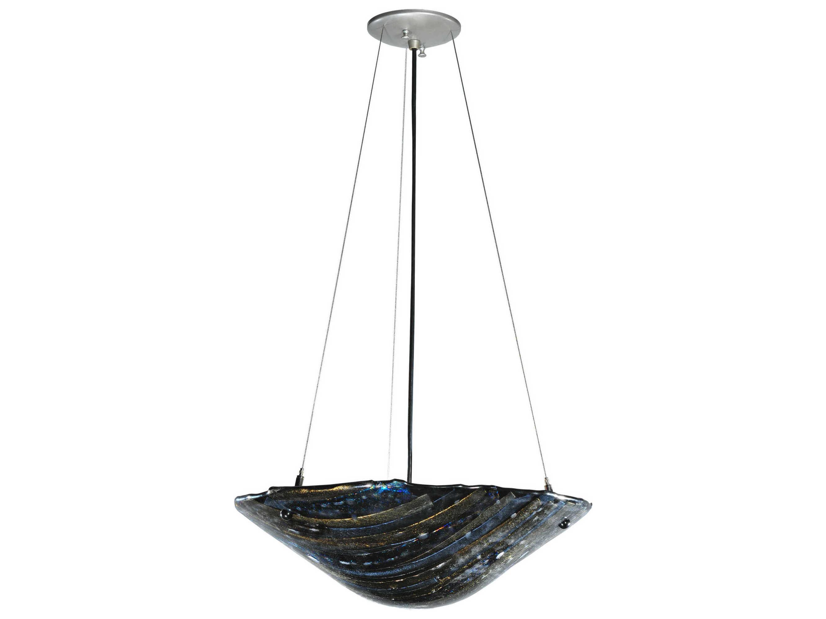 Meyda Metro Fusion 2-Light Gray Bowl Pendant