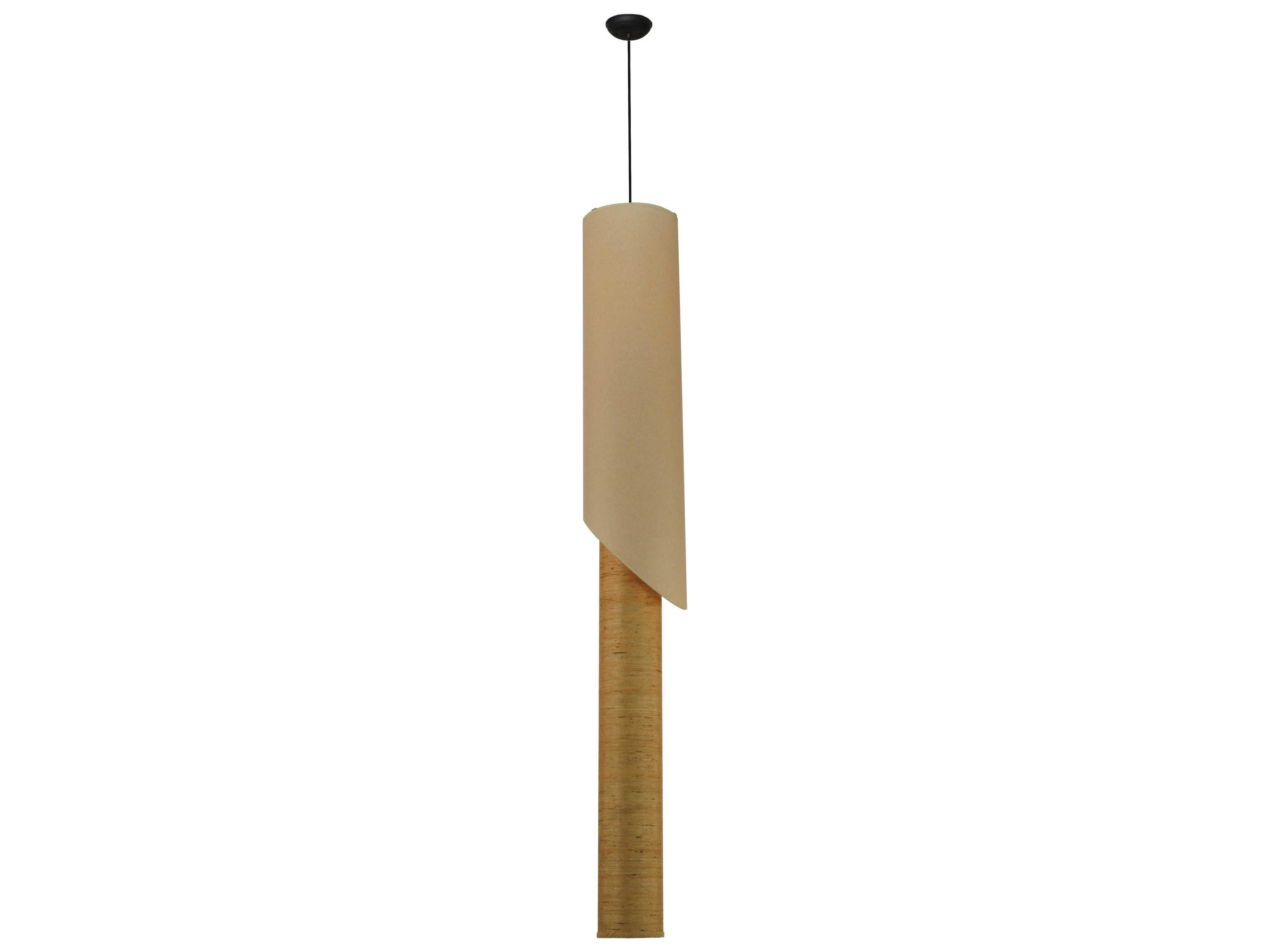 Meyda Deco 1-Light Black Cylinder Pendant
