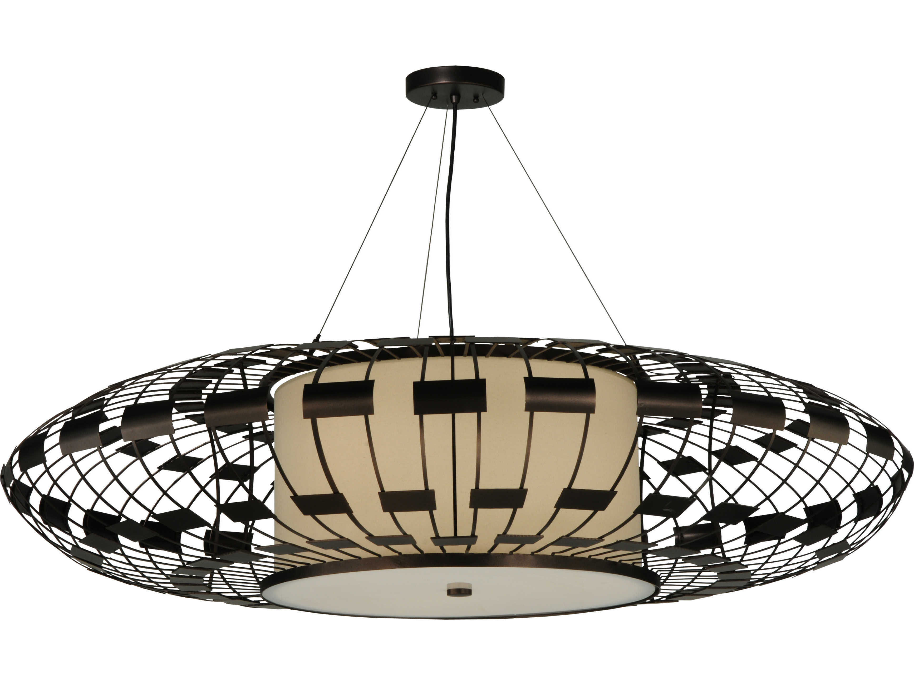 Meyda Deco 3-Light Black Pendant