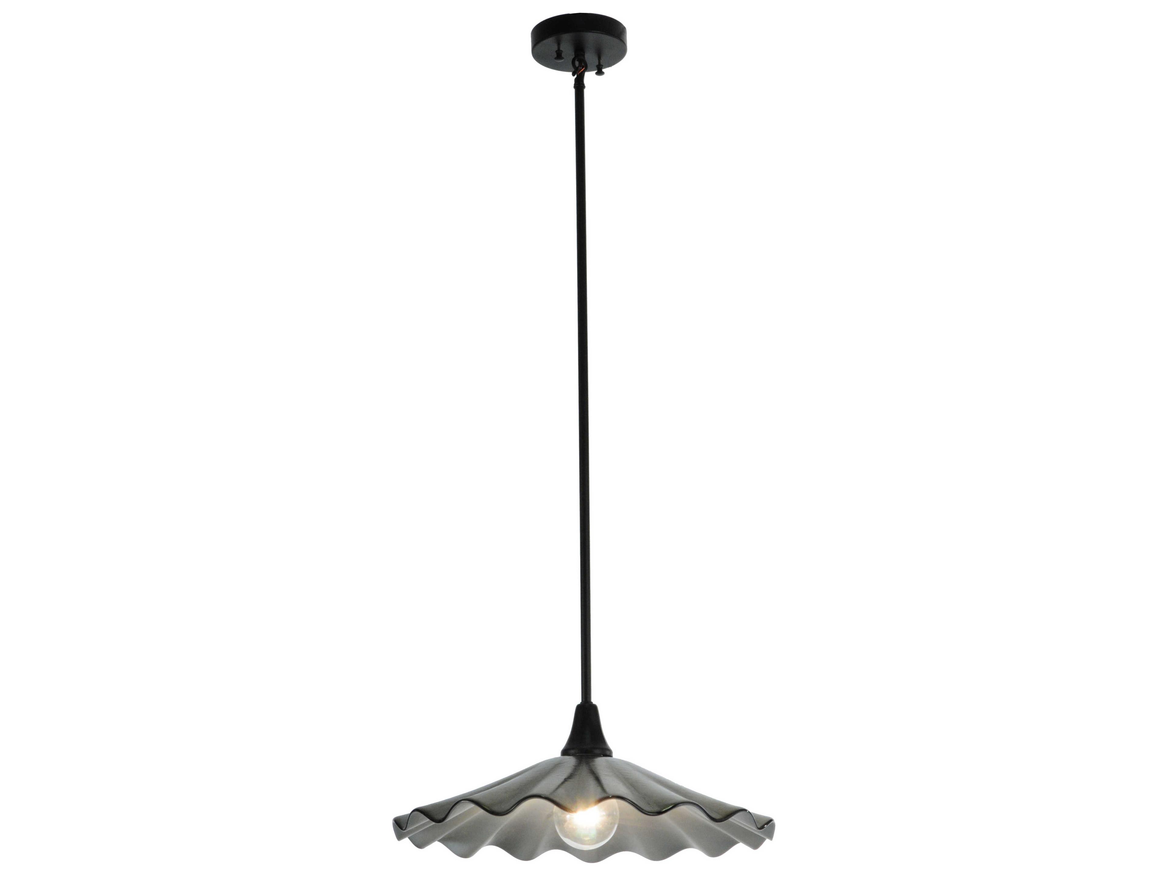Meyda Metro Fusion 1-Light Black Bowl Pendant