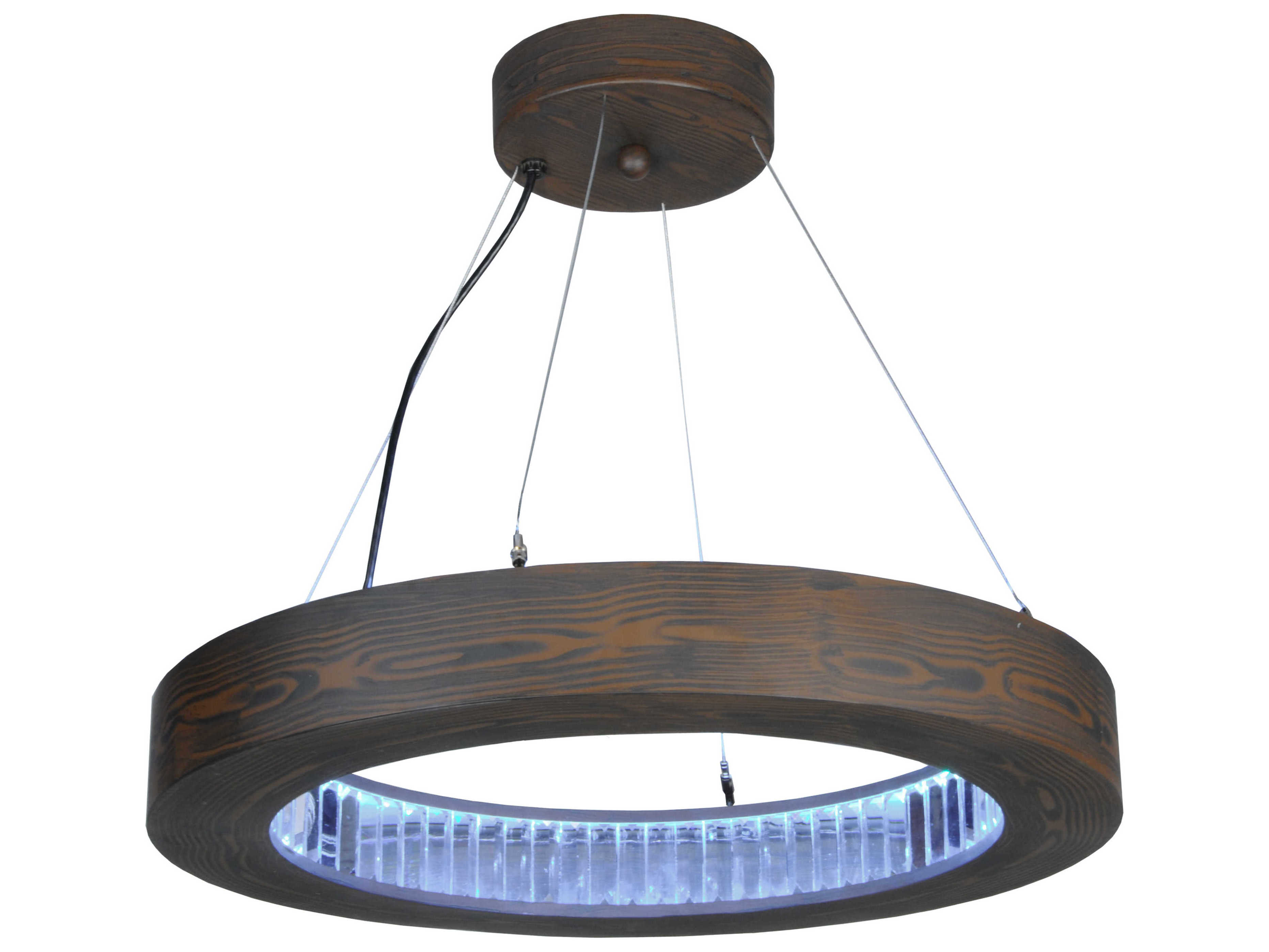 Meyda Deco 1-Light Brown LED Round Pendant
