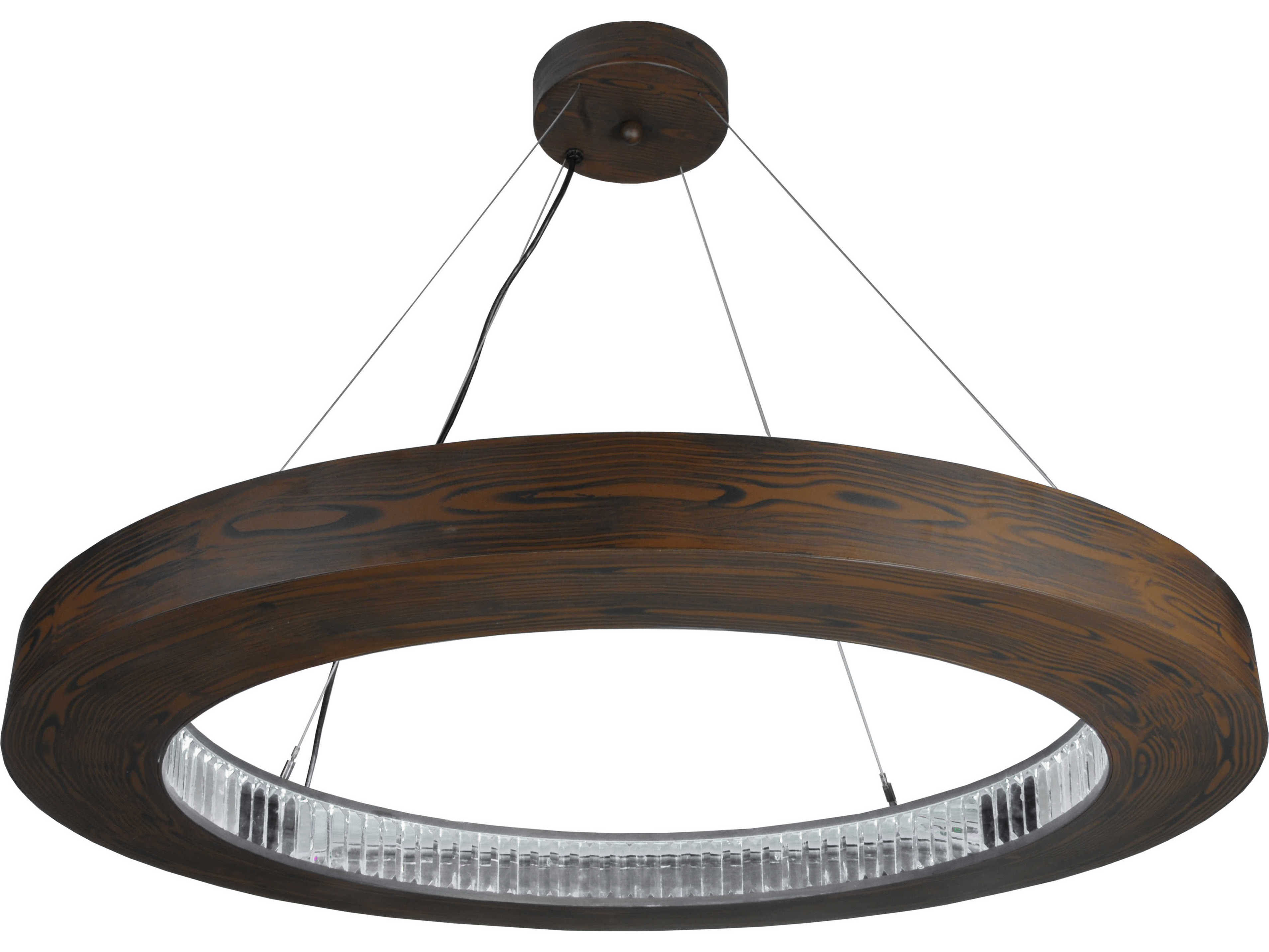 Meyda Deco 1-Light Brown LED Round Pendant