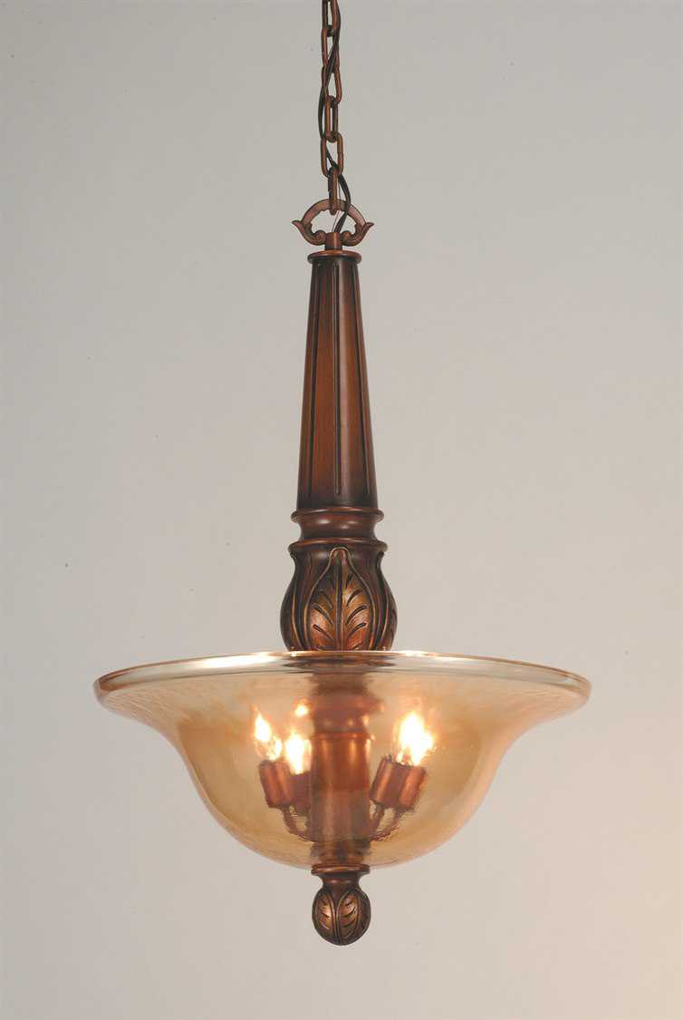 Meyda Deco 4-Light Red Bowl Pendant