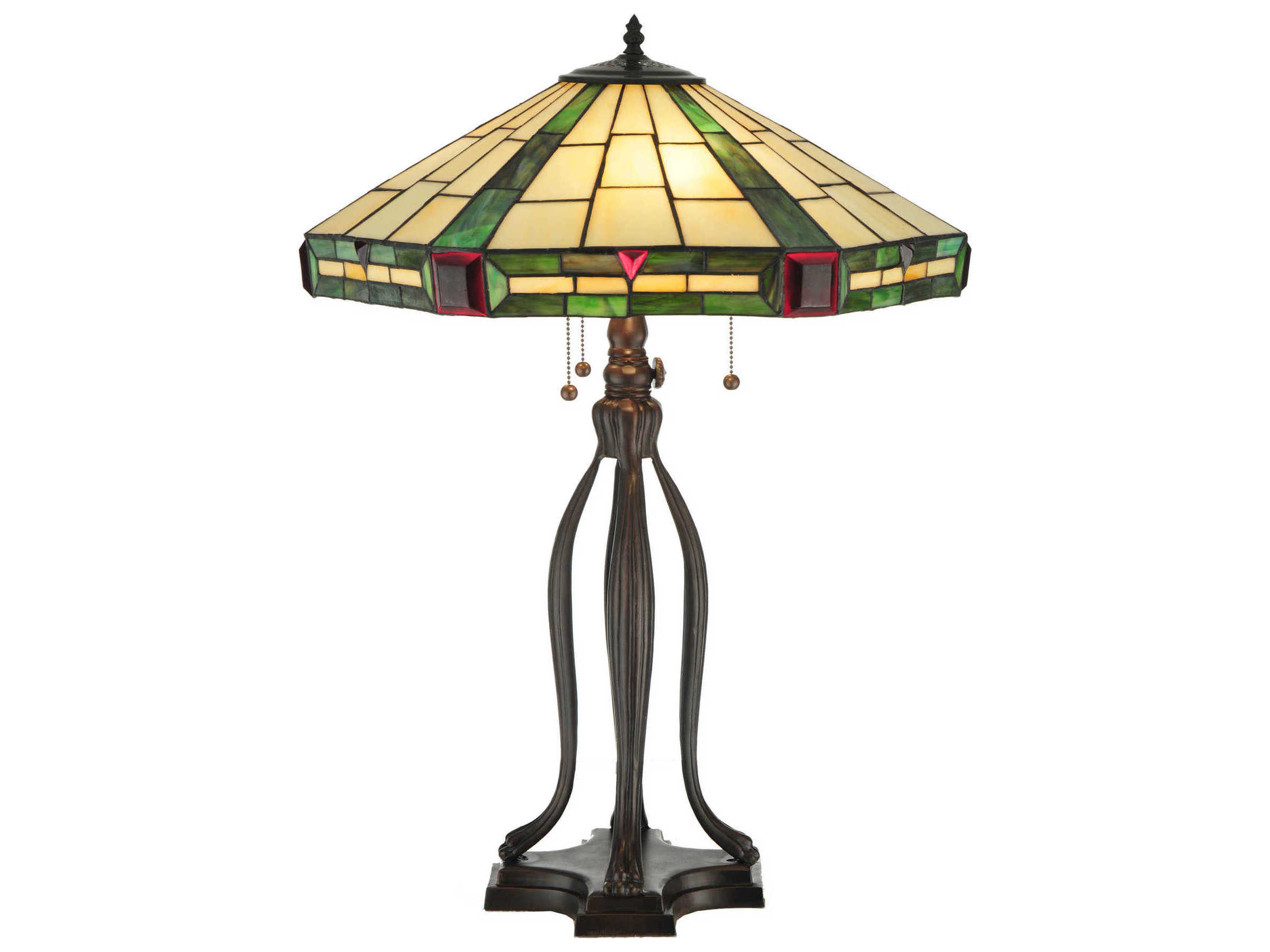 Meyda Wilkenson Bronze Tiffany Table Lamp