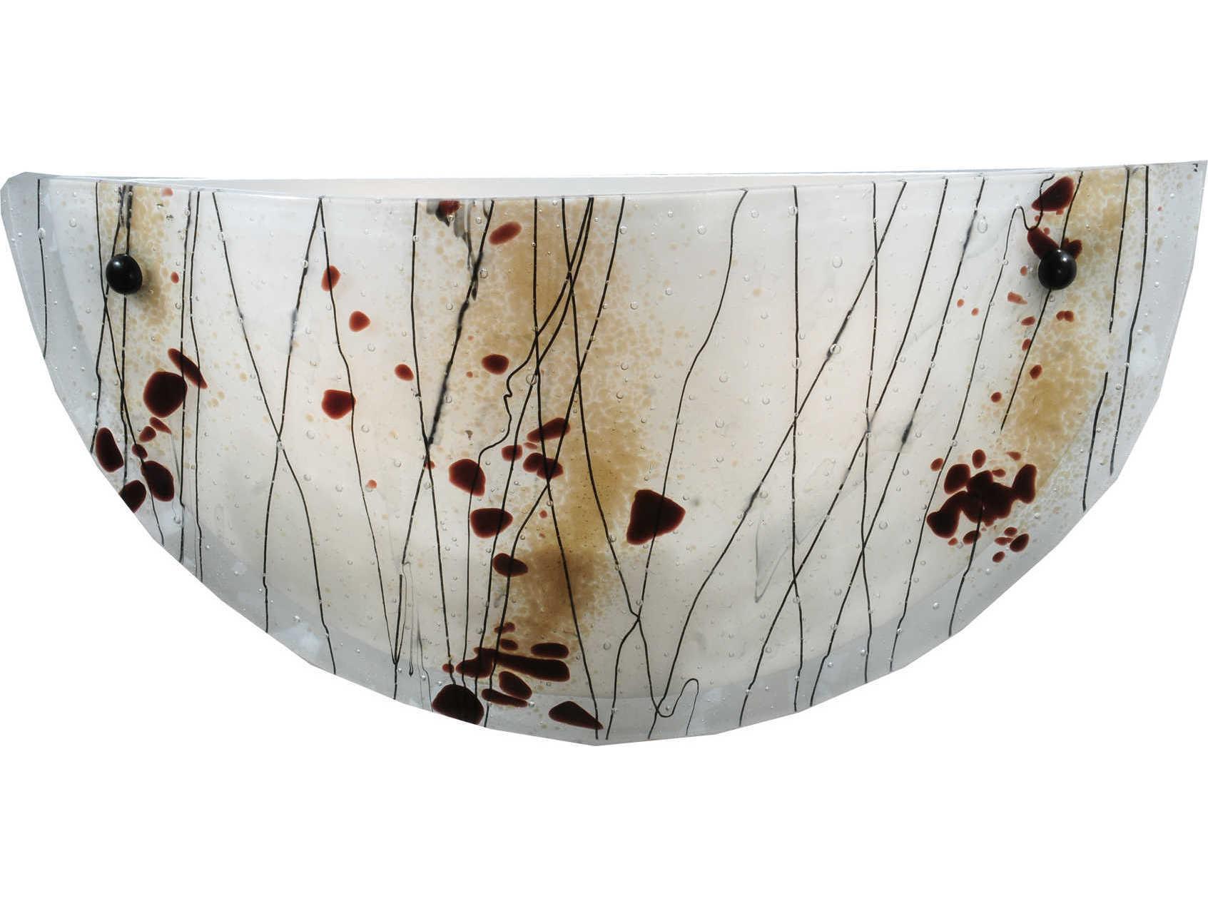 Meyda Metro Fusion 2-Light Black Wall Sconce