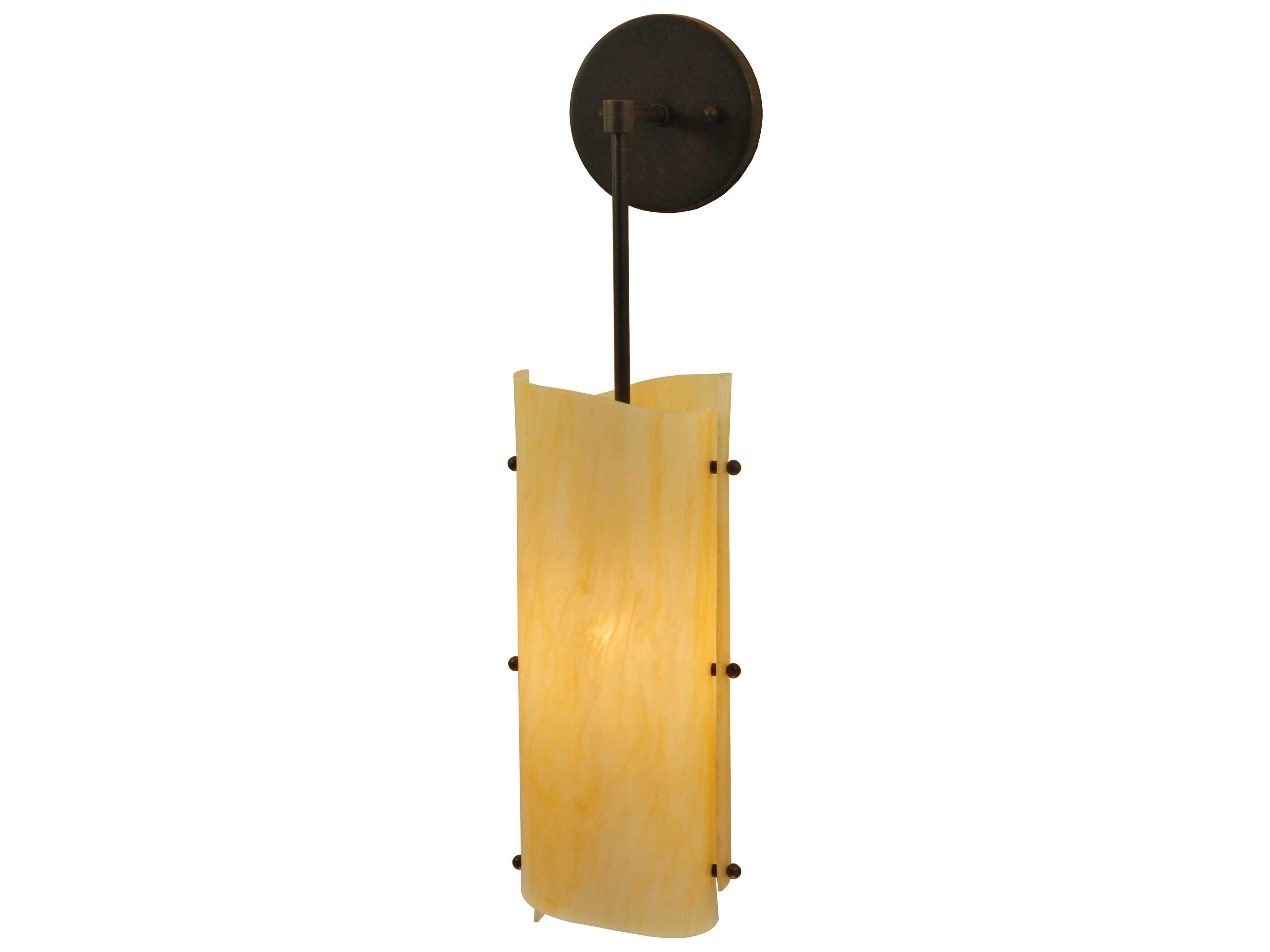 Meyda Deco 1-Light Brown Glass Wall Sconce