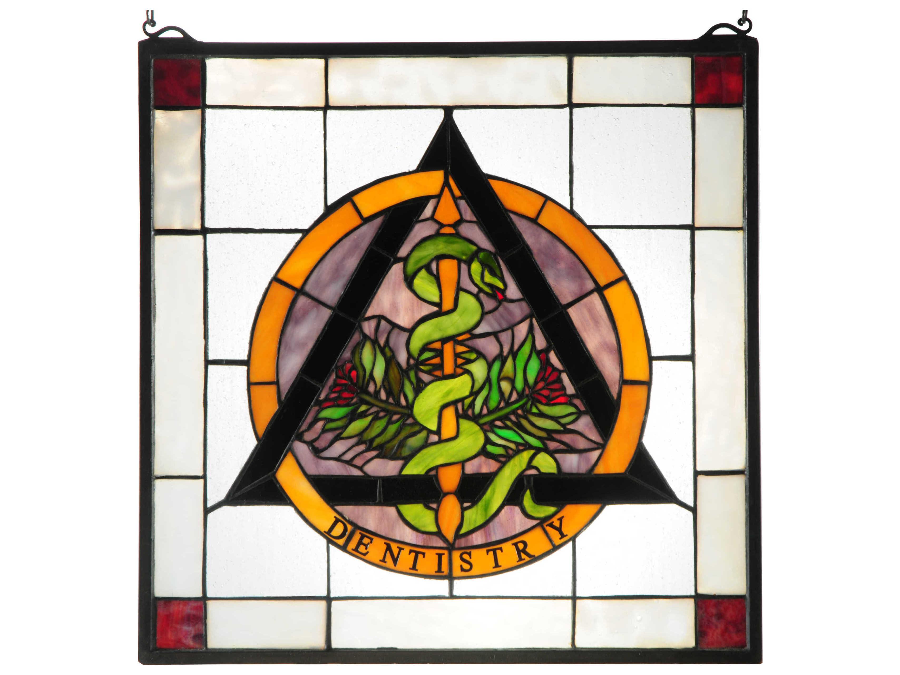 Meyda Lighting Dentistry 18" Dentistry Stained Glass Window