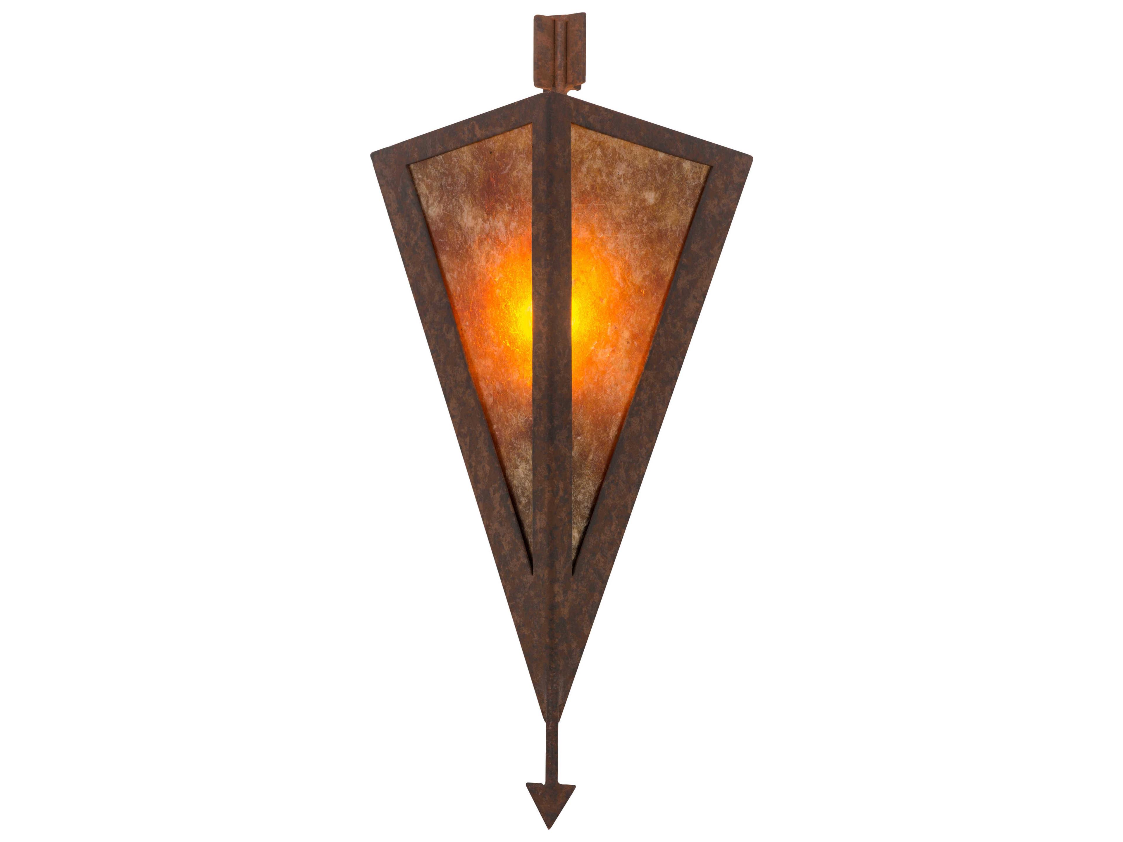 Meyda Desert Arrow Rusty Nail amber Orange Wall Sconce