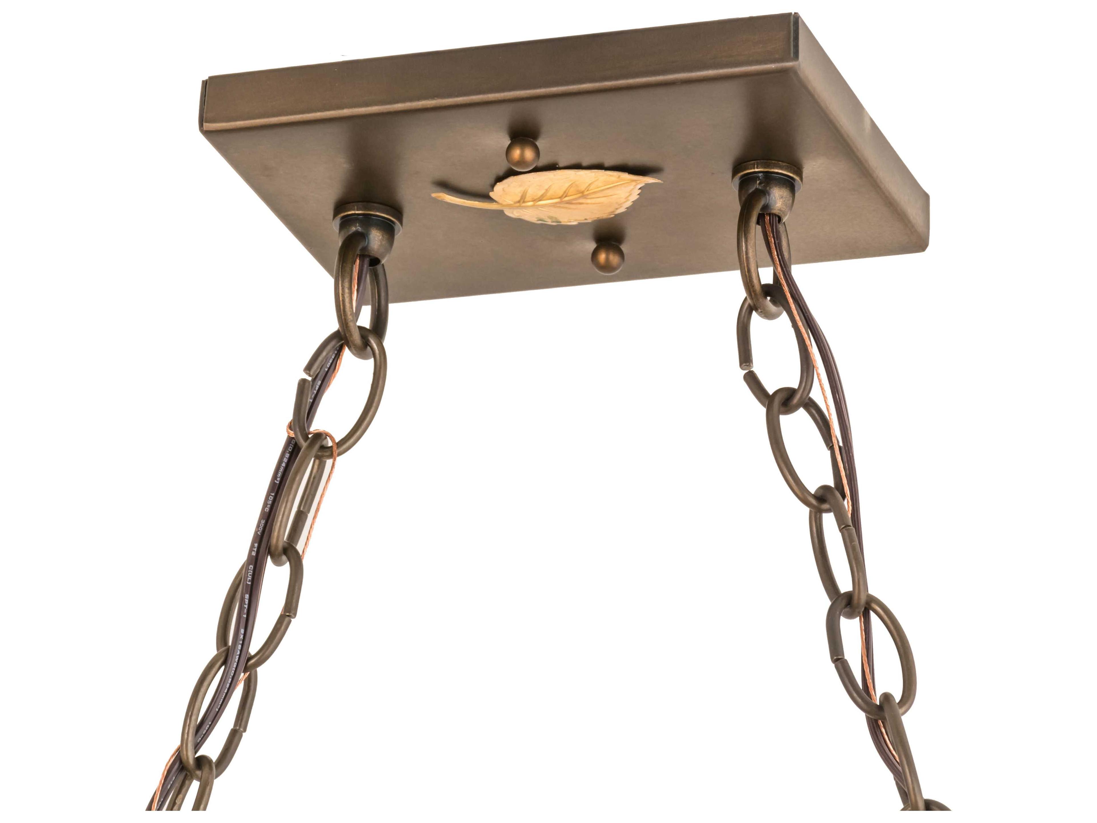 Meyda Ducks In Flight Antique Copper amber Pendant