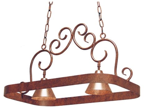 Meyda Elana 2-Light Rust Brown Bell Island Pendant