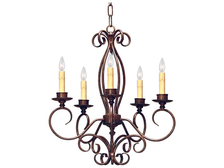 Meyda Elisha 1-Light Rustic Iron Gray Candelabra Chandelier