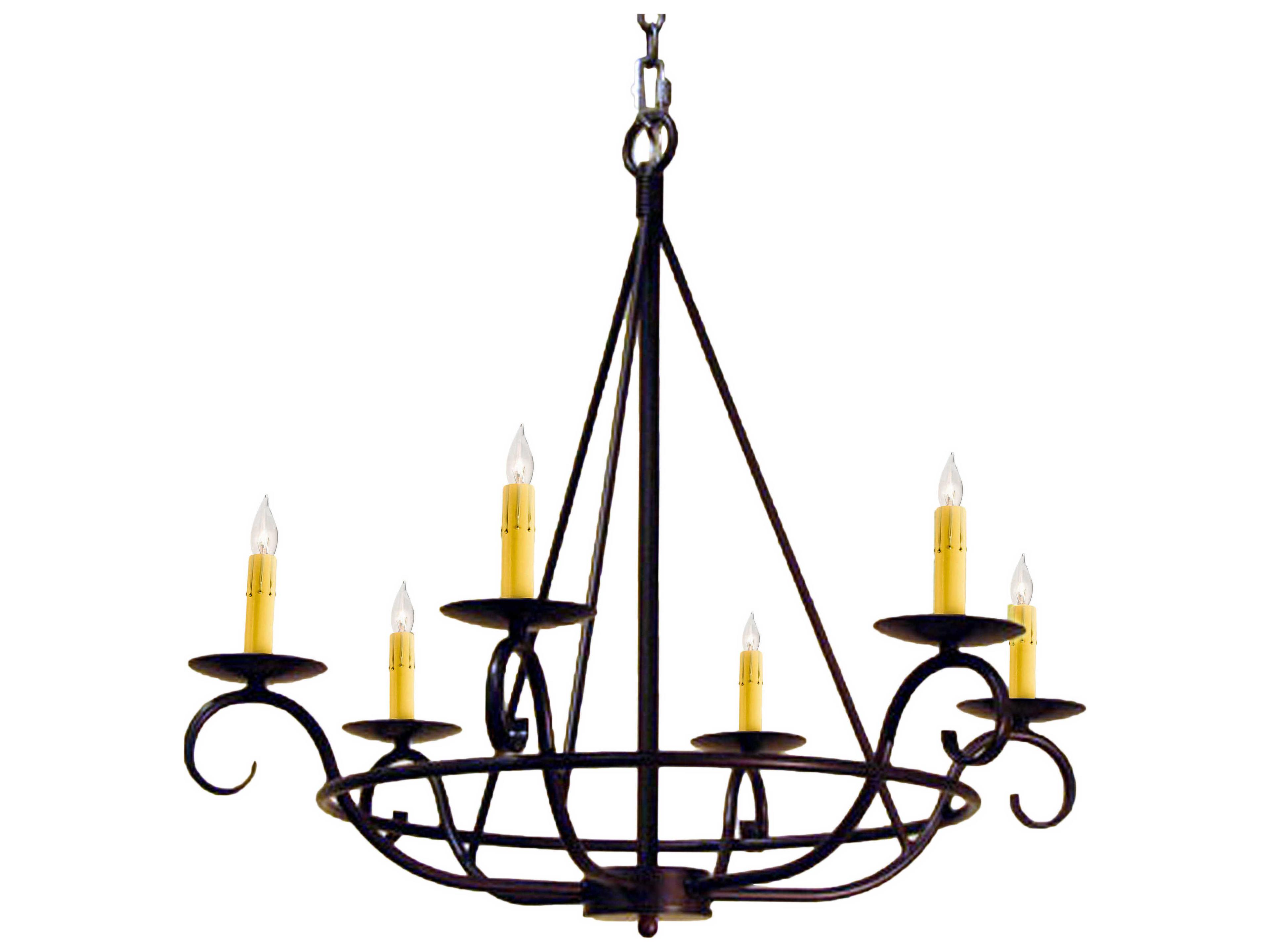 Meyda Estrella Rustic Iron Black Candelabra Chandelier