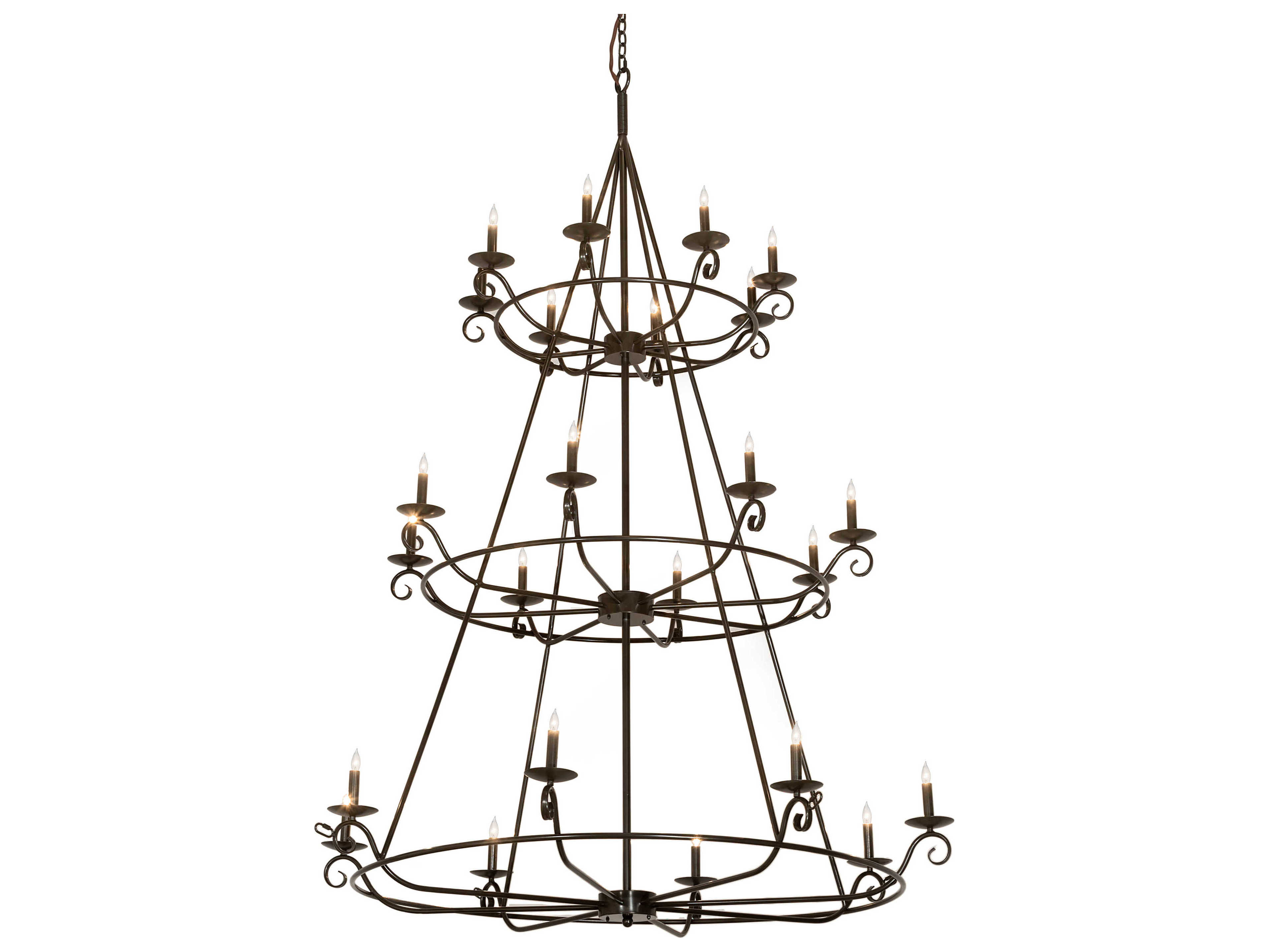 Meyda Estrella 24-Light Timeless Bronze Candelabra Chandelier