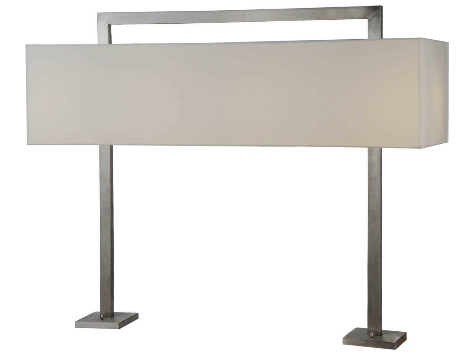 Meyda State College Oblong Gray Glass Table Lamp